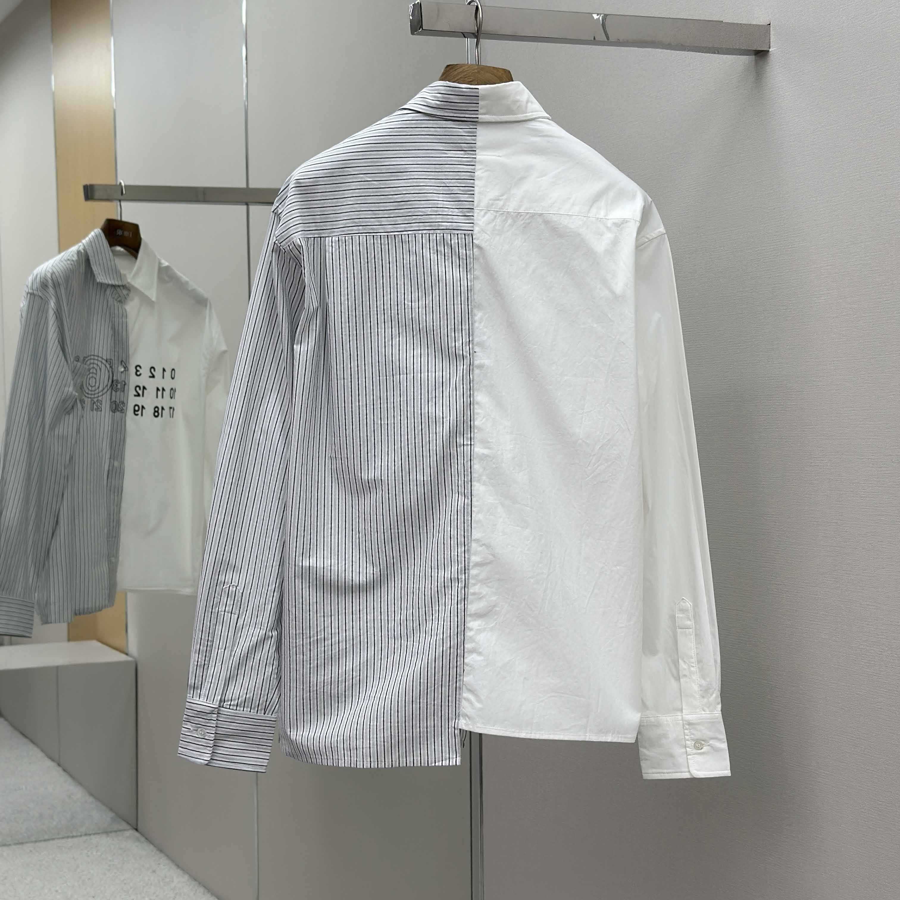 Maison Margiela Striped Panelled Shirt - DesignerGu