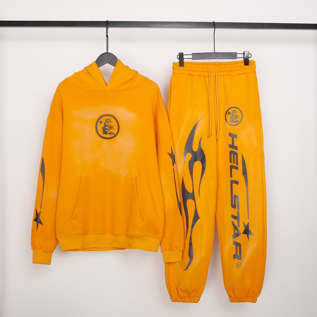 Hellstar Cotton Hoodie And Sweatpant - DesignerGu