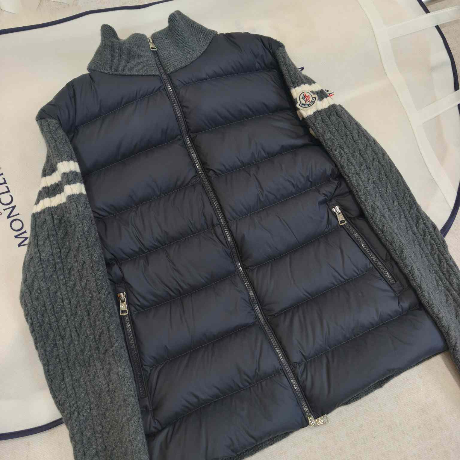 Moncler Padded Wool Zip-Up Cardigan - DesignerGu