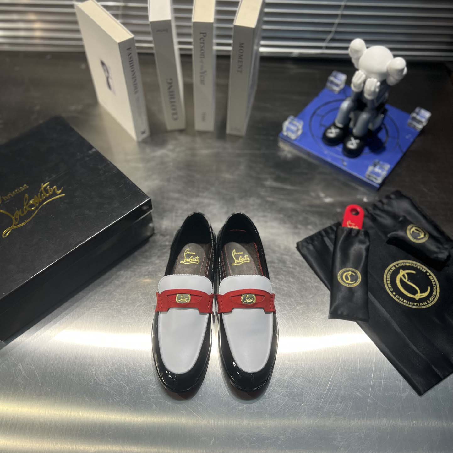 Christian Louboutin Penny Loafers - Patent calf leather  - DesignerGu