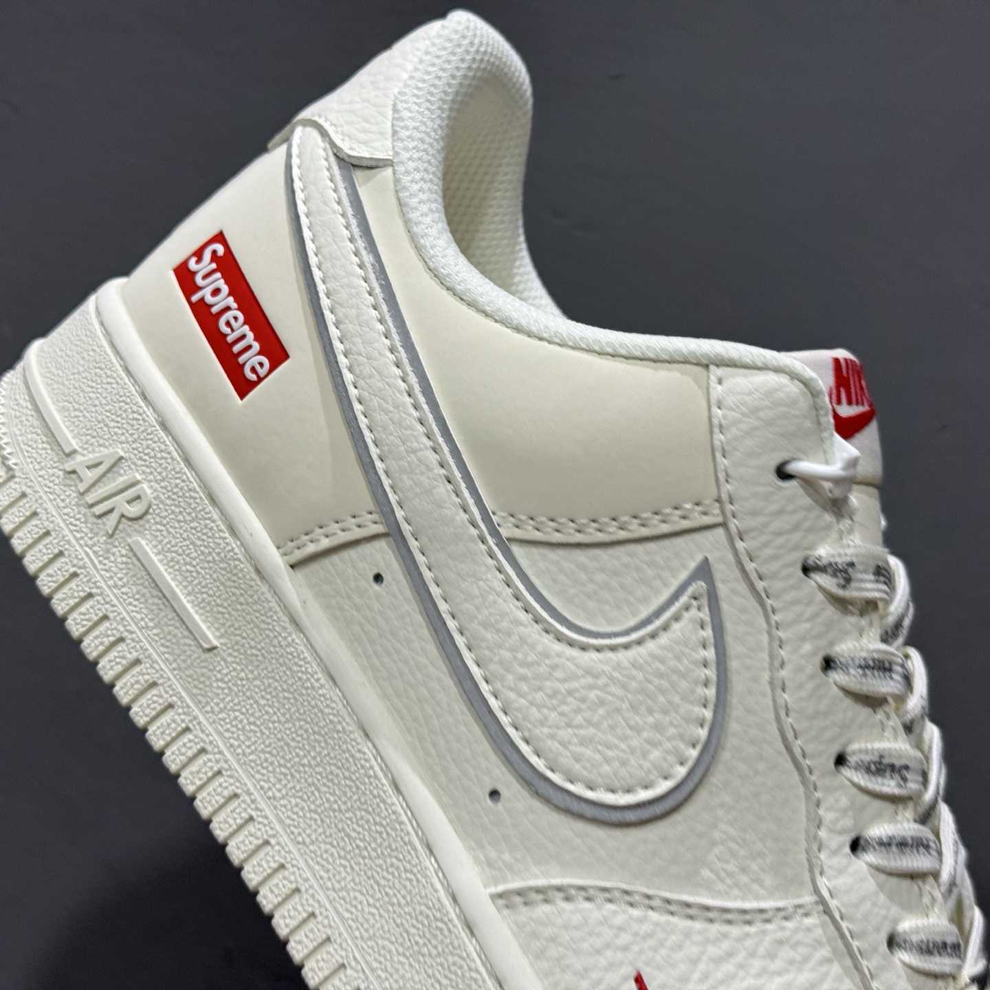 Supreme x Nike Air Force 1 ’07 Low “Sail / Red” – CS5288-052 - DesignerGu