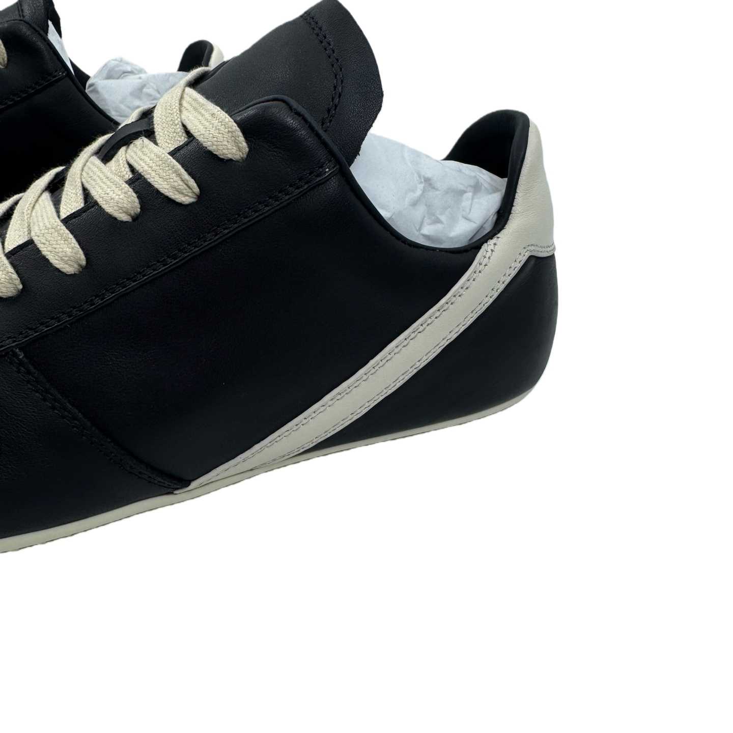 Rick Owens Minimal Sneak Leather Panel Sneakers - DesignerGu