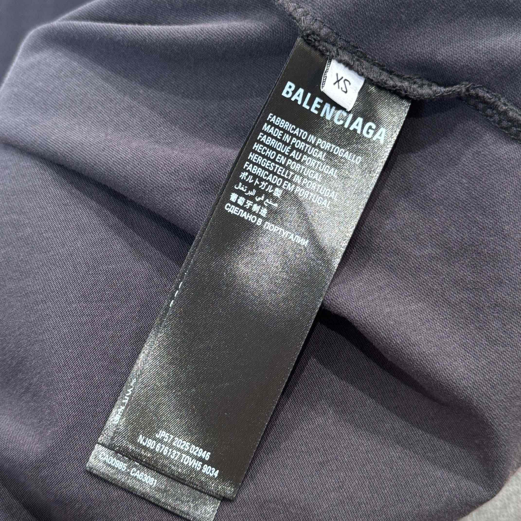 Balenciaga Back T-Shirt Medium Fit in Faded Black /Red - DesignerGu