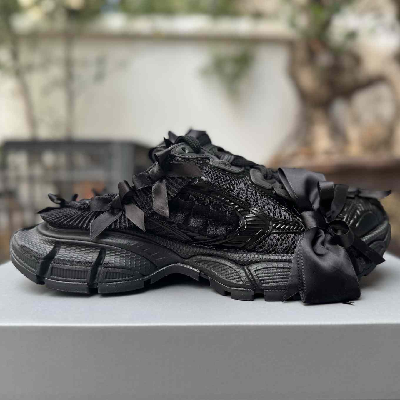 Balenciaga 3XL Mule “Black” Distressed Closed-Toe Half Slip-On Sneaker  - DesignerGu