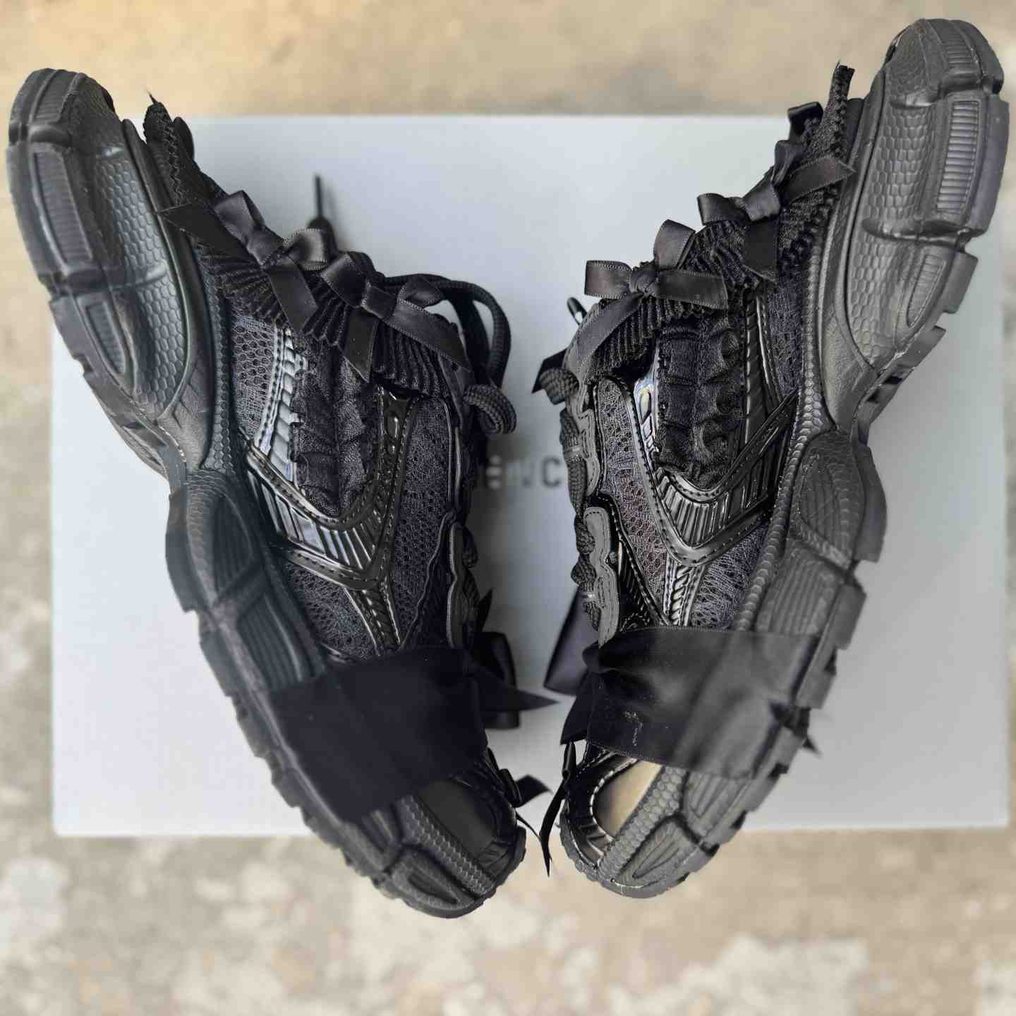 Balenciaga 3XL Mule “Black” Distressed Closed-Toe Half Slip-On Sneaker  - DesignerGu