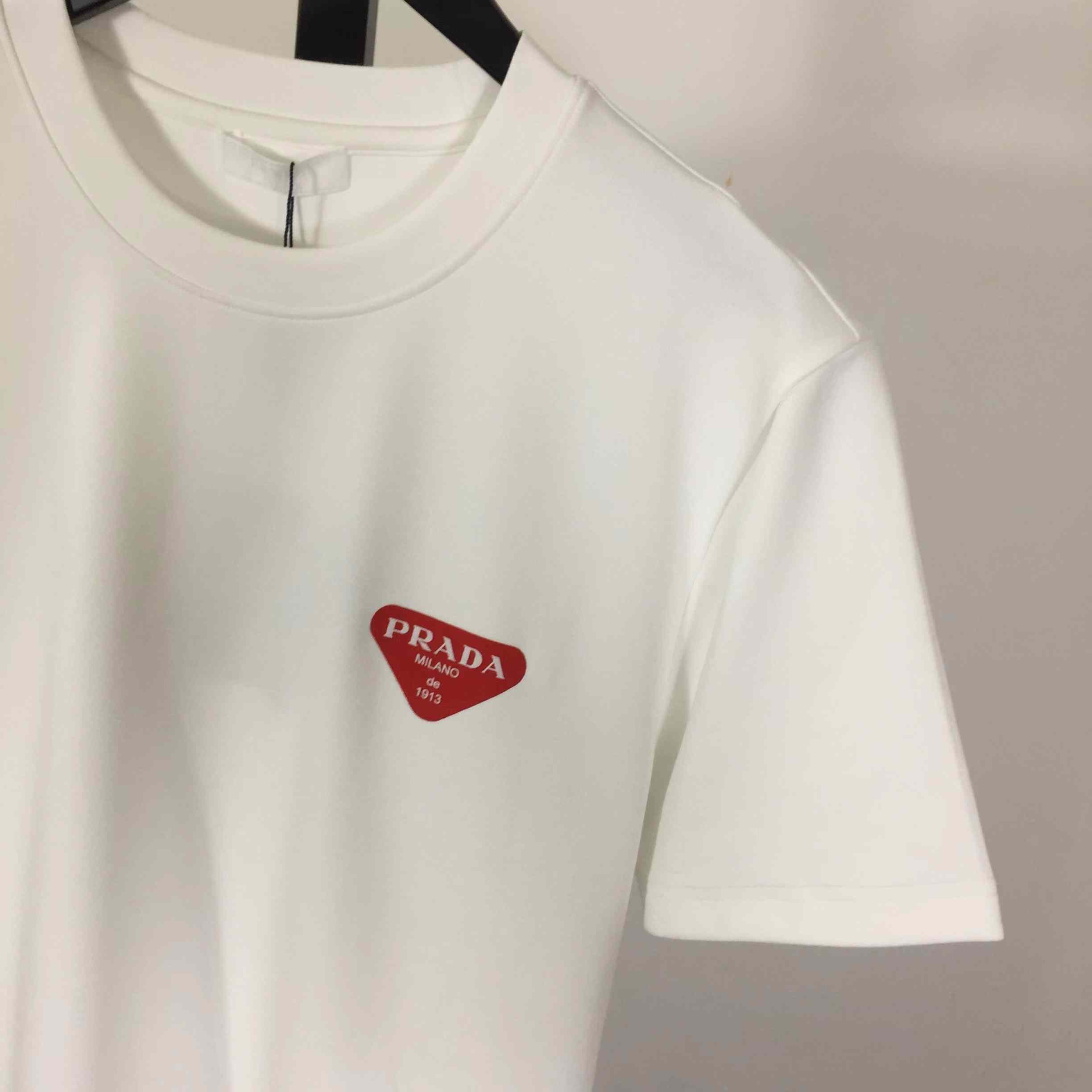 Prada Logo Cotton Tee - DesignerGu