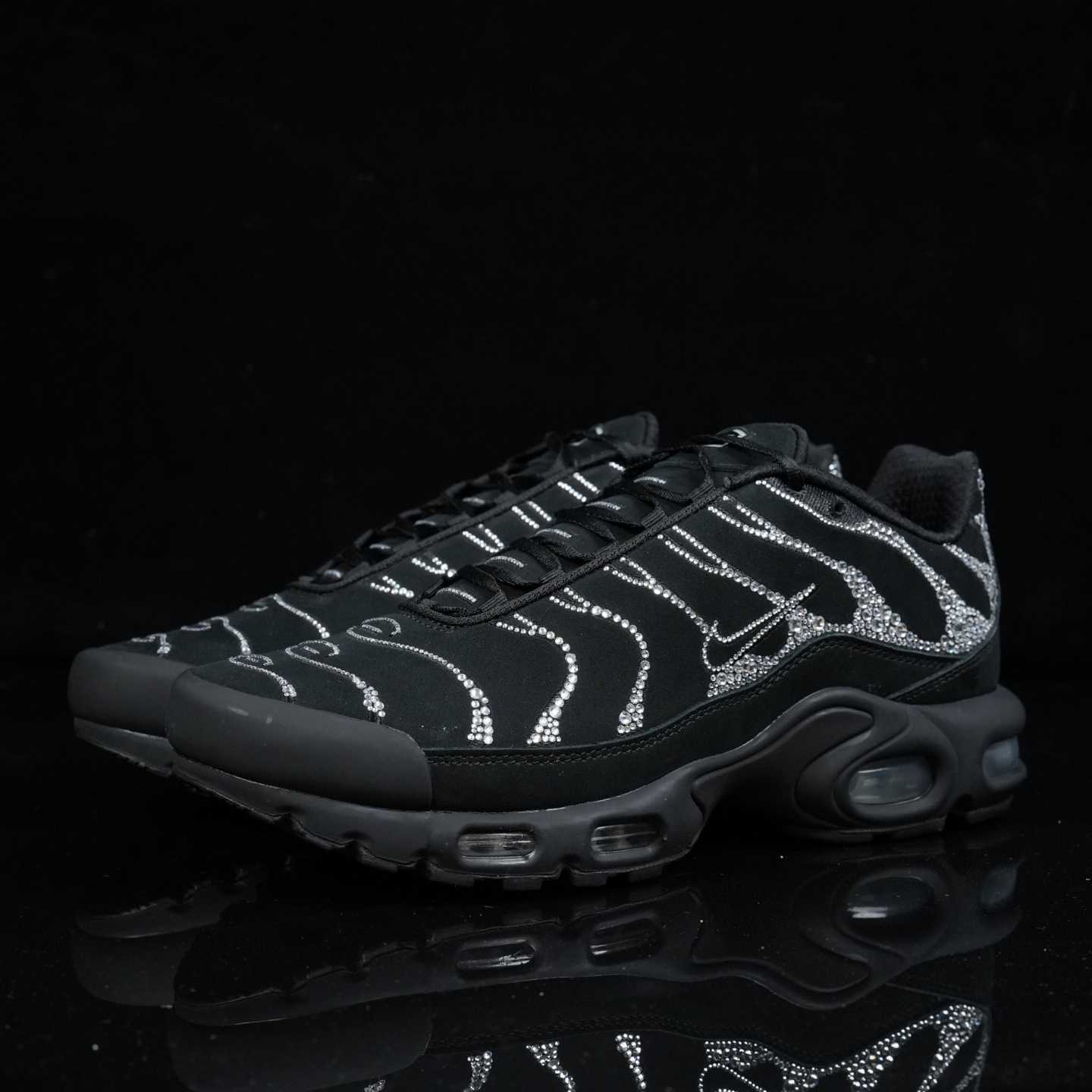 Nike Swarovski x WMNS Air Max Plus “Moonlight” Black/Silver Diamond Casual Running Shoes FZ4237-001 - DesignerGu