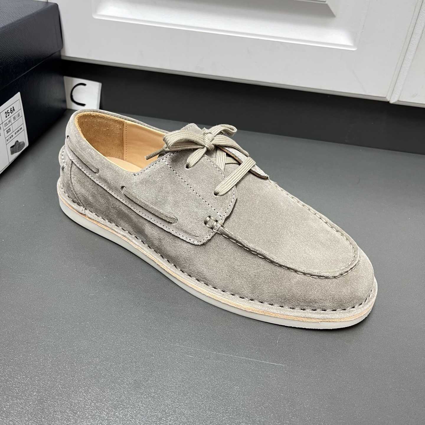 Prada Bleached Suede Loafers - DesignerGu