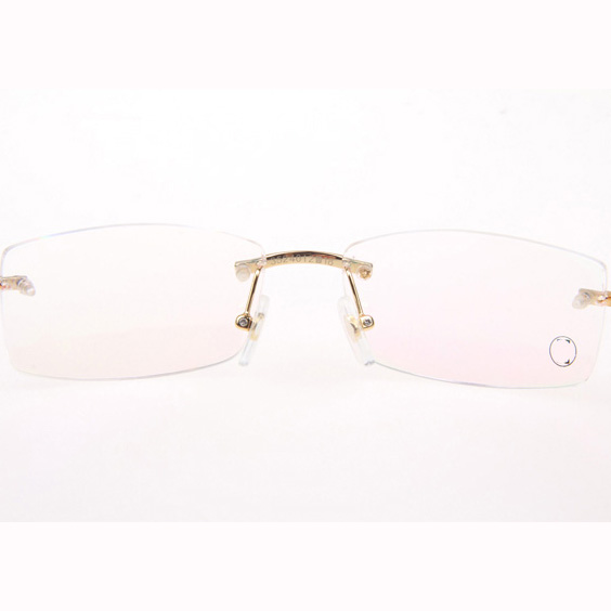 Cartier CT_3524012 White Mix Black Buffalo Eyeglasses In Gold - DesignerGu