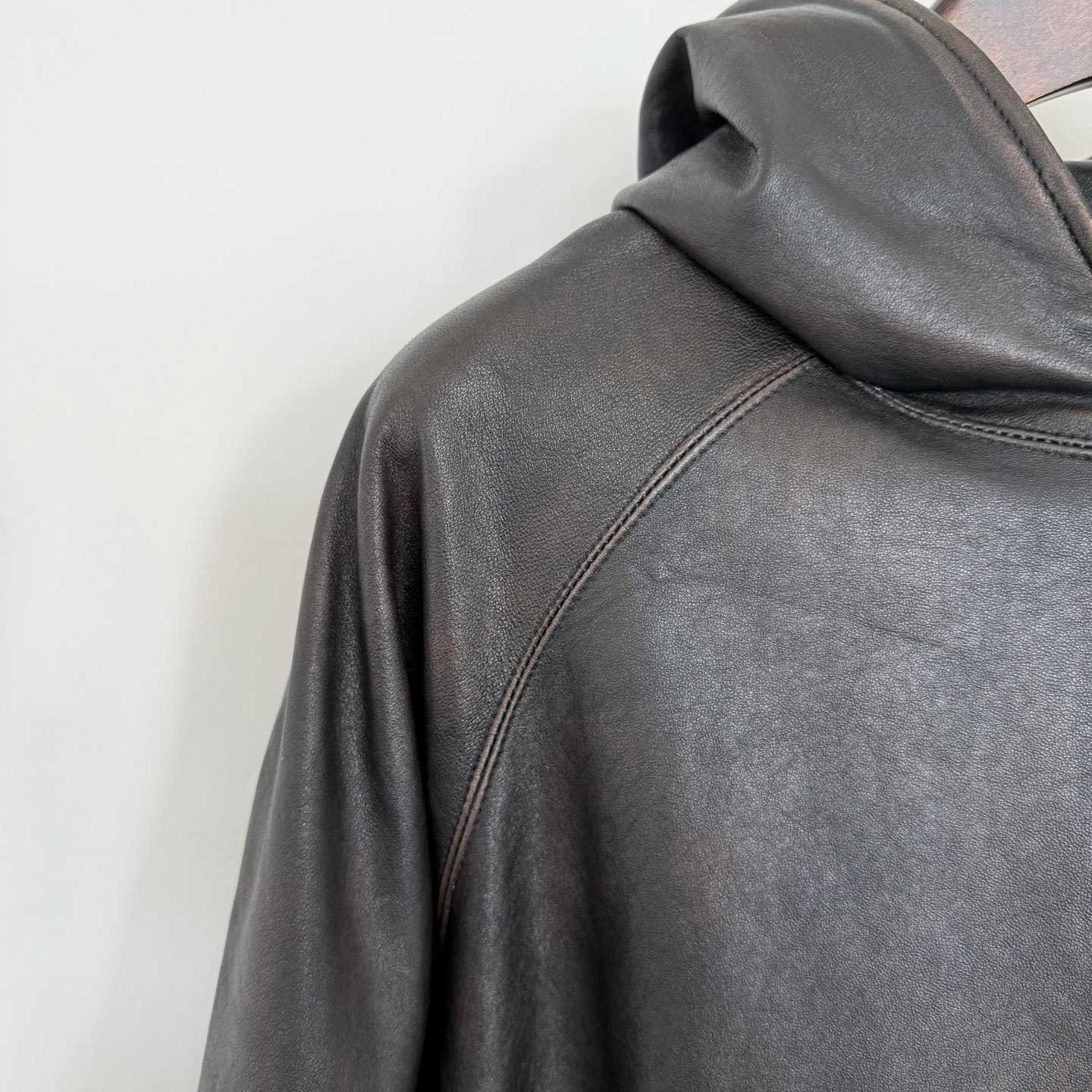 Prada Leather Hoodie - DesignerGu