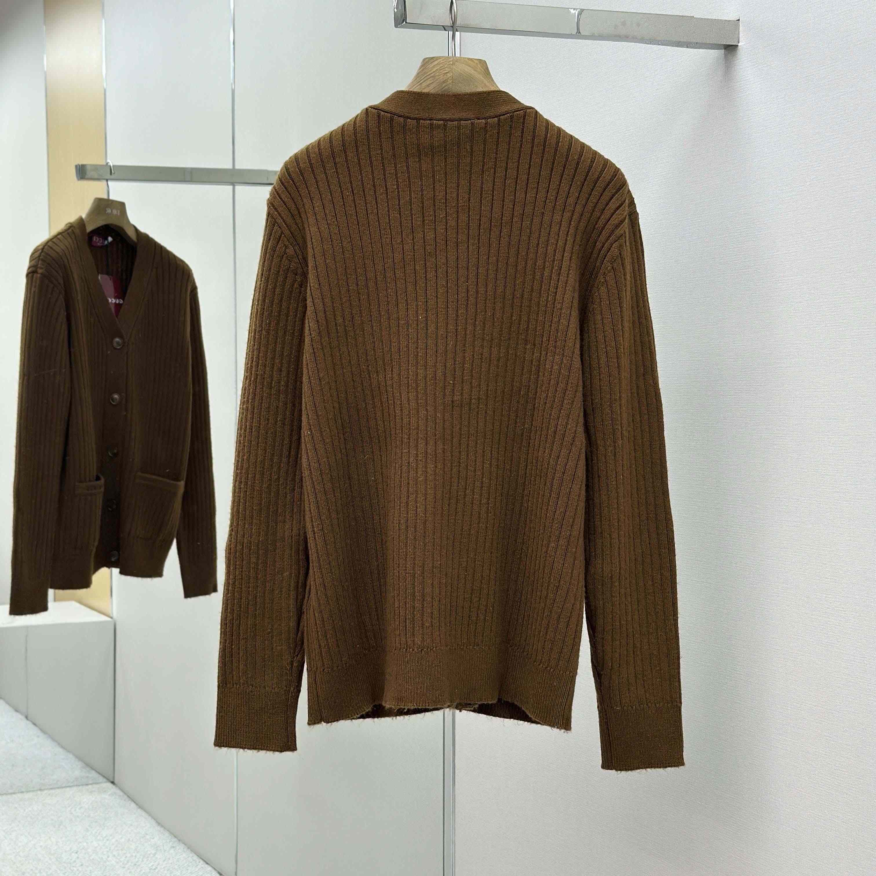 Gucci Rib Wool Cashmere Knit Cardigan - DesignerGu
