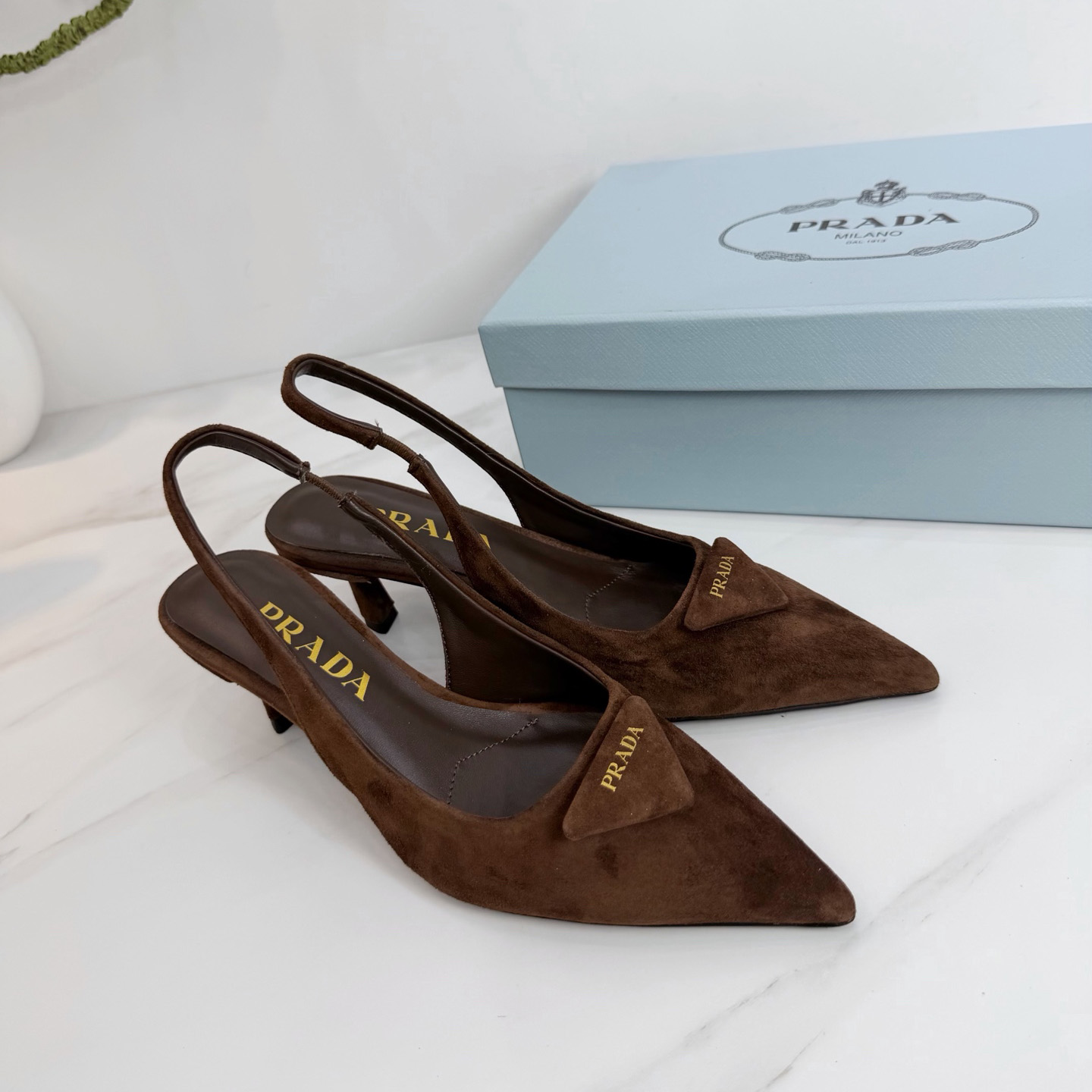 Prada Suede Pumps  5.5cm - DesignerGu