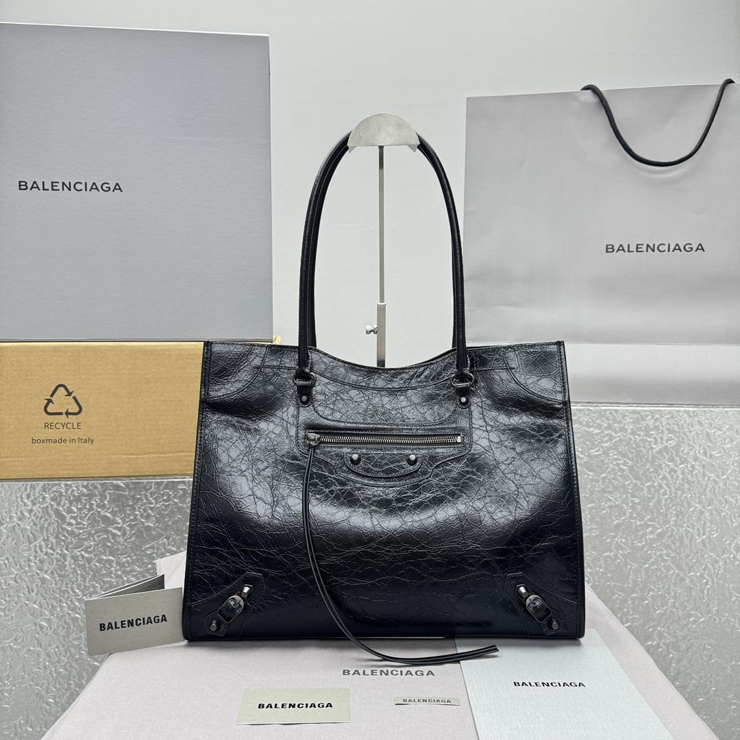 Balenciaga Le City Tote Bag Medium In Black - DesignerGu