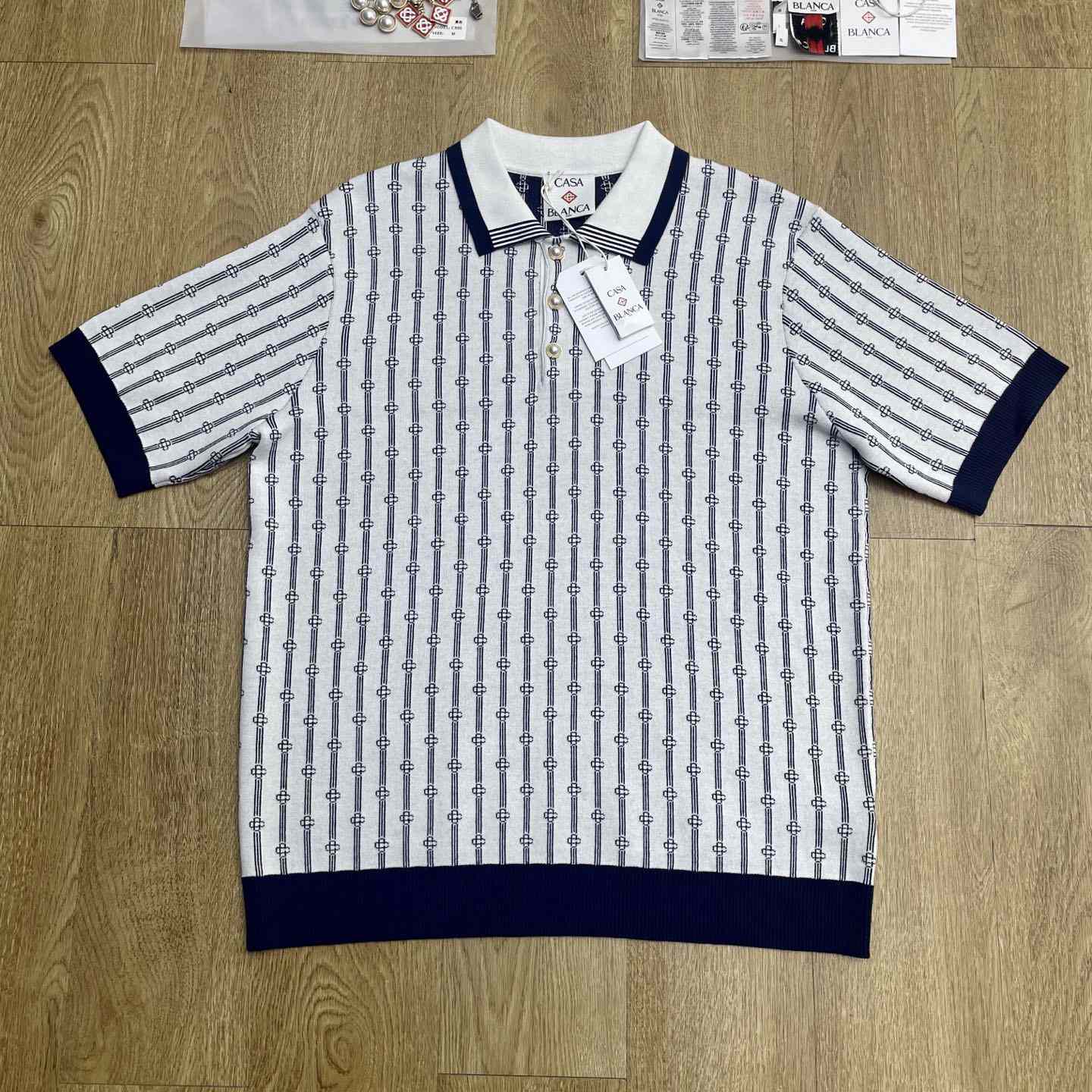 Casablanca Monogram Polo Shirt    D0112 - DesignerGu