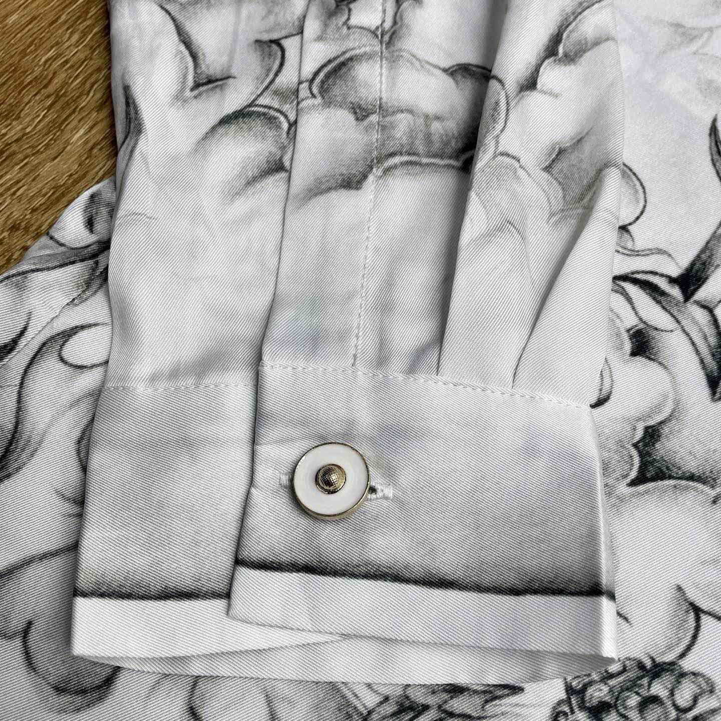 Casablanca Tattoo Long Sleeve Silk Shirt   CA3549 - DesignerGu