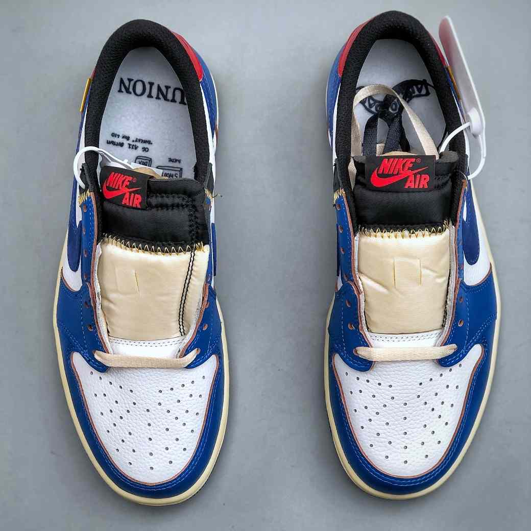 Union LA x Air Jordan 1 Low “White Blue Patchwork” HQ6998-146 - DesignerGu