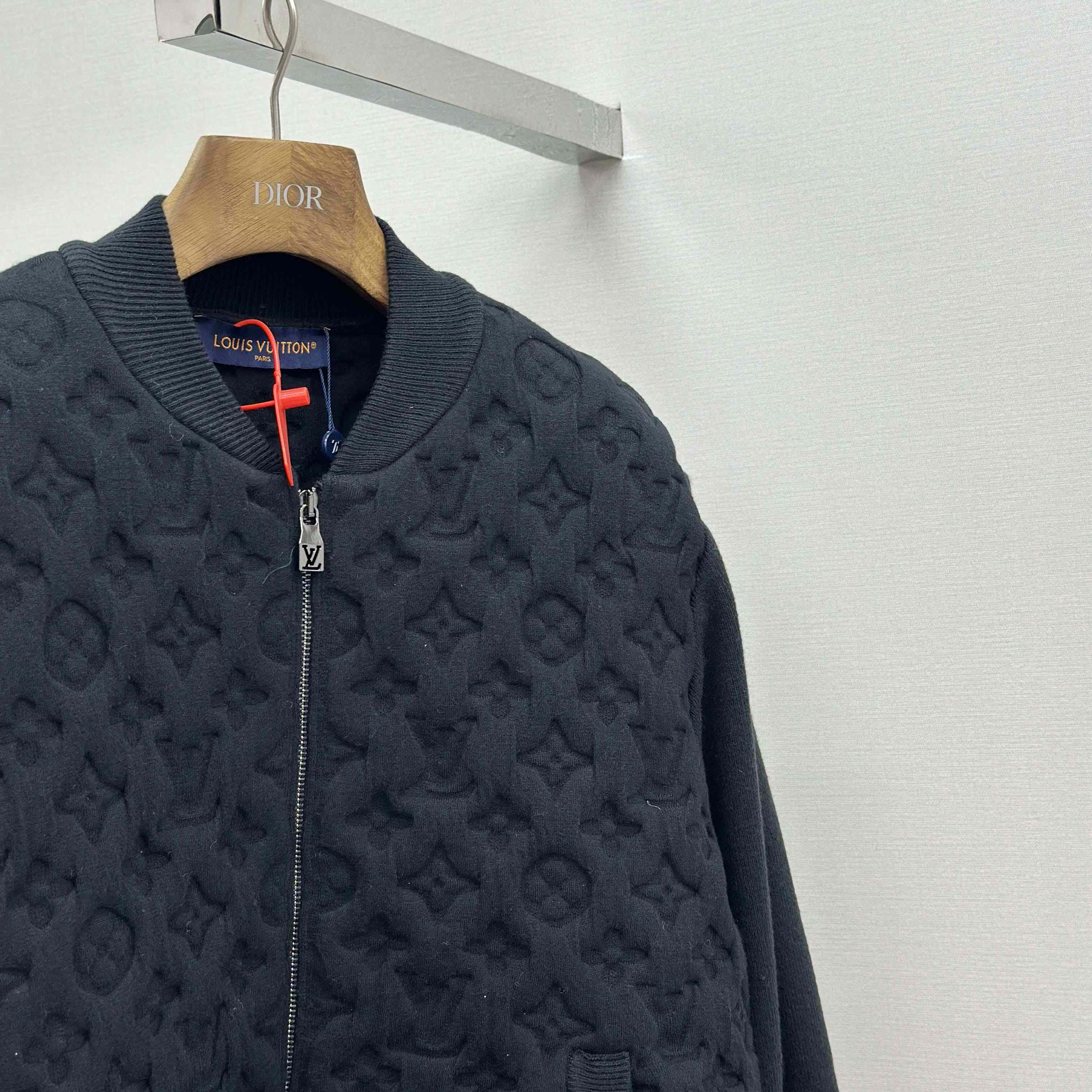 Louis Vuitton Monogram Padded Wool Blend Bomber   1AGJV7 - DesignerGu
