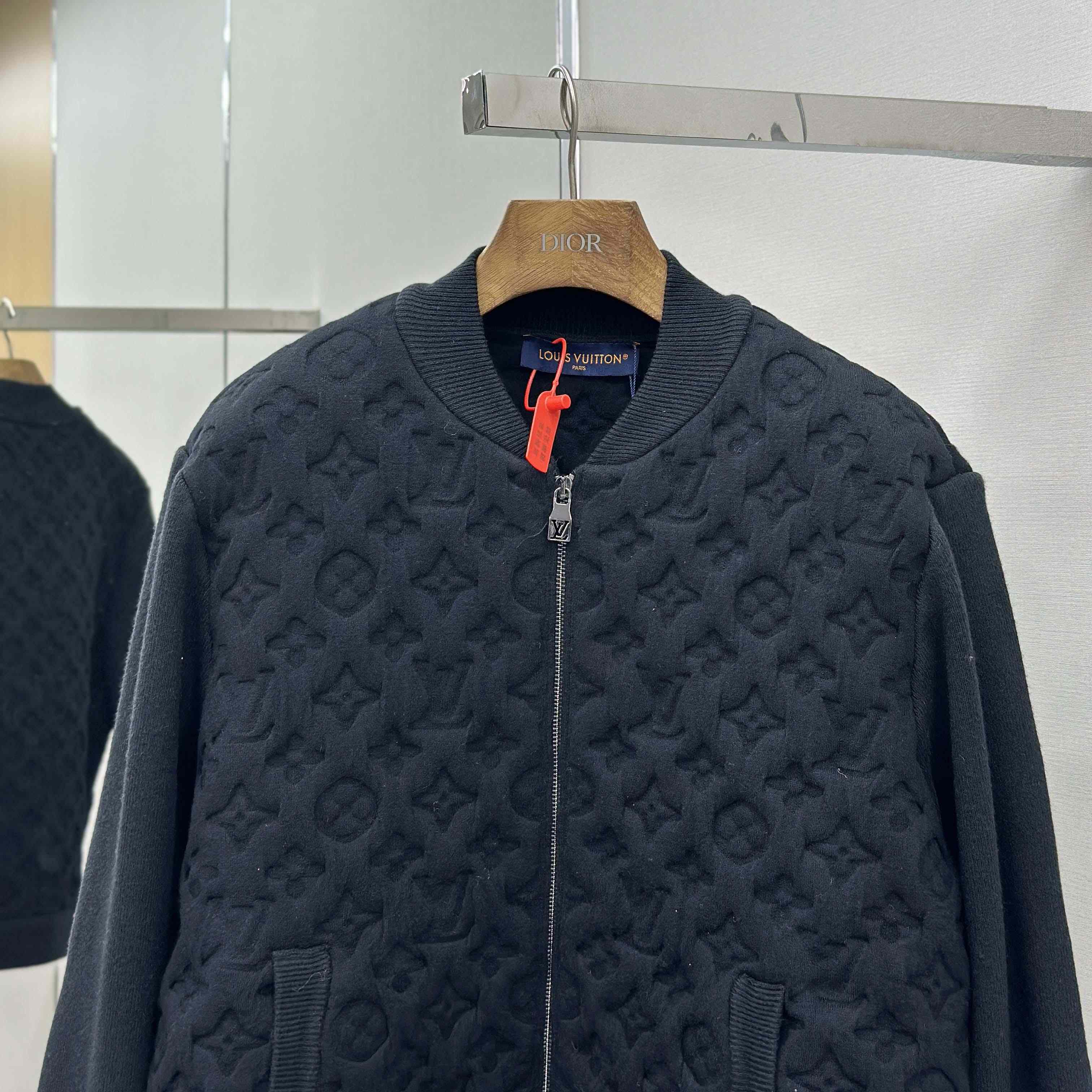 Louis Vuitton Monogram Padded Wool Blend Bomber   1AGJV7 - DesignerGu