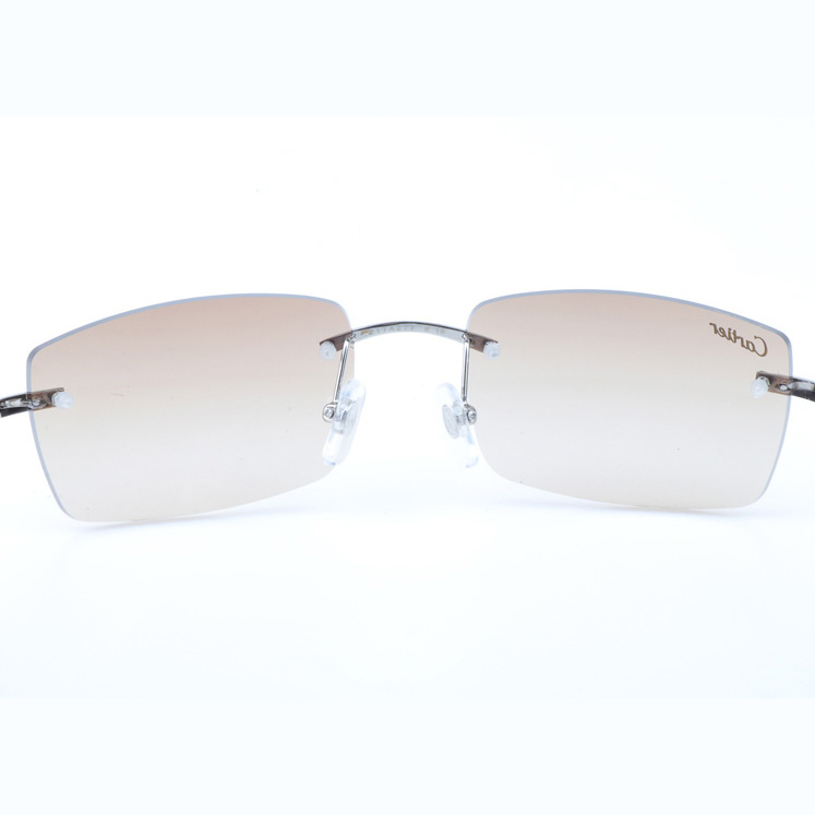 Cartier CT_3524012 Shell Mix White Buffalo Sunglasses In Silver Brown - DesignerGu