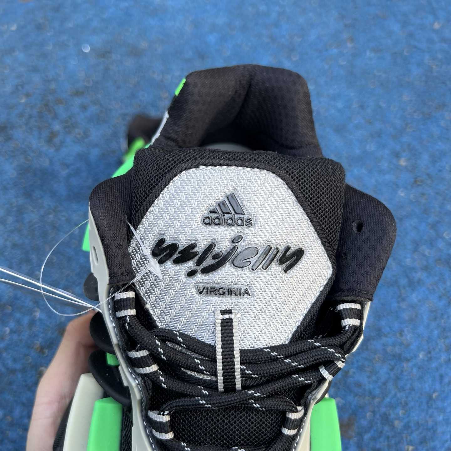 Pharrell x Virginia x adidas Adistar Jellyfish “Black/Green” Comfortable Fashion Slide JP9266 - DesignerGu
