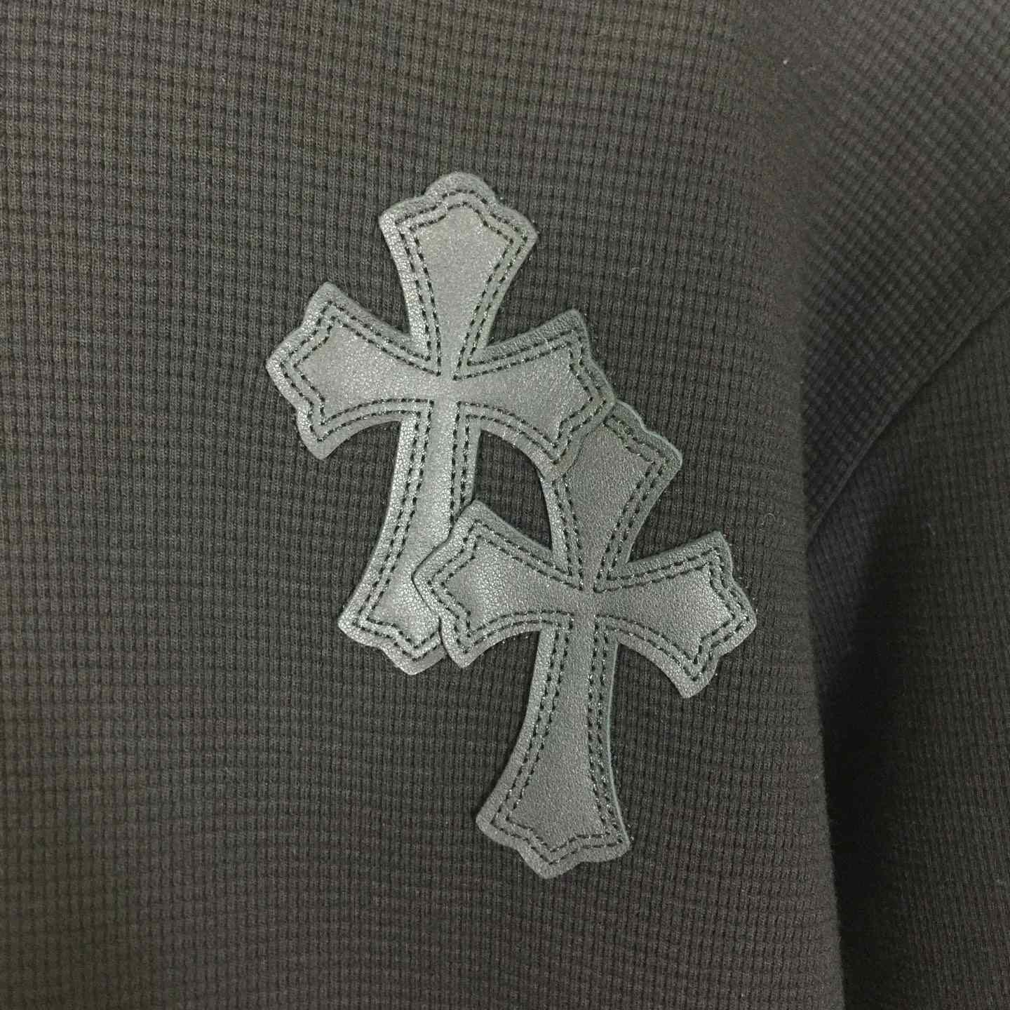 Chrome Hearts Waffle Henley Collar Long Sleeves - DesignerGu