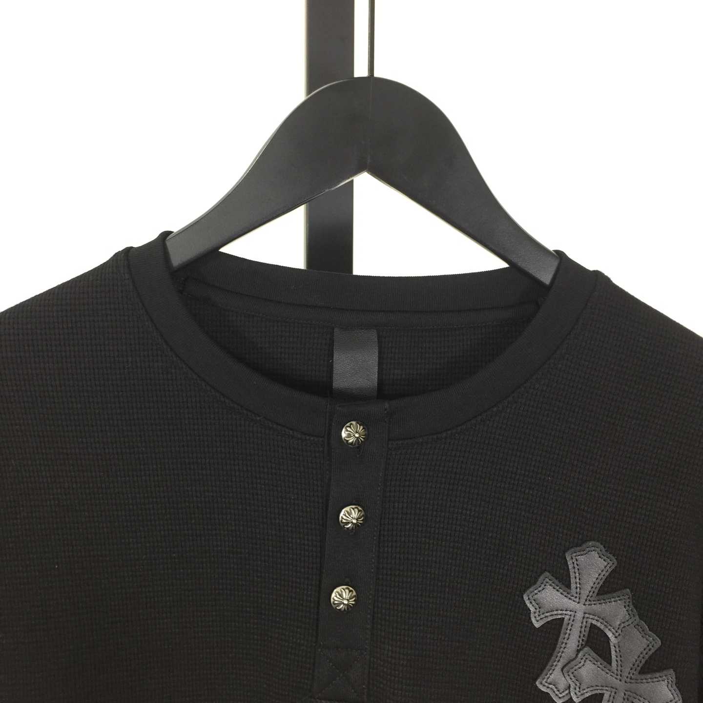 Chrome Hearts Waffle Henley Collar Long Sleeves - DesignerGu