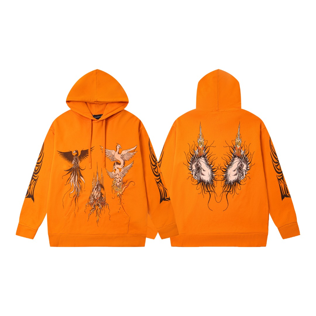 Who Decides War Nefarious Bird-print Hoodie - DesignerGu