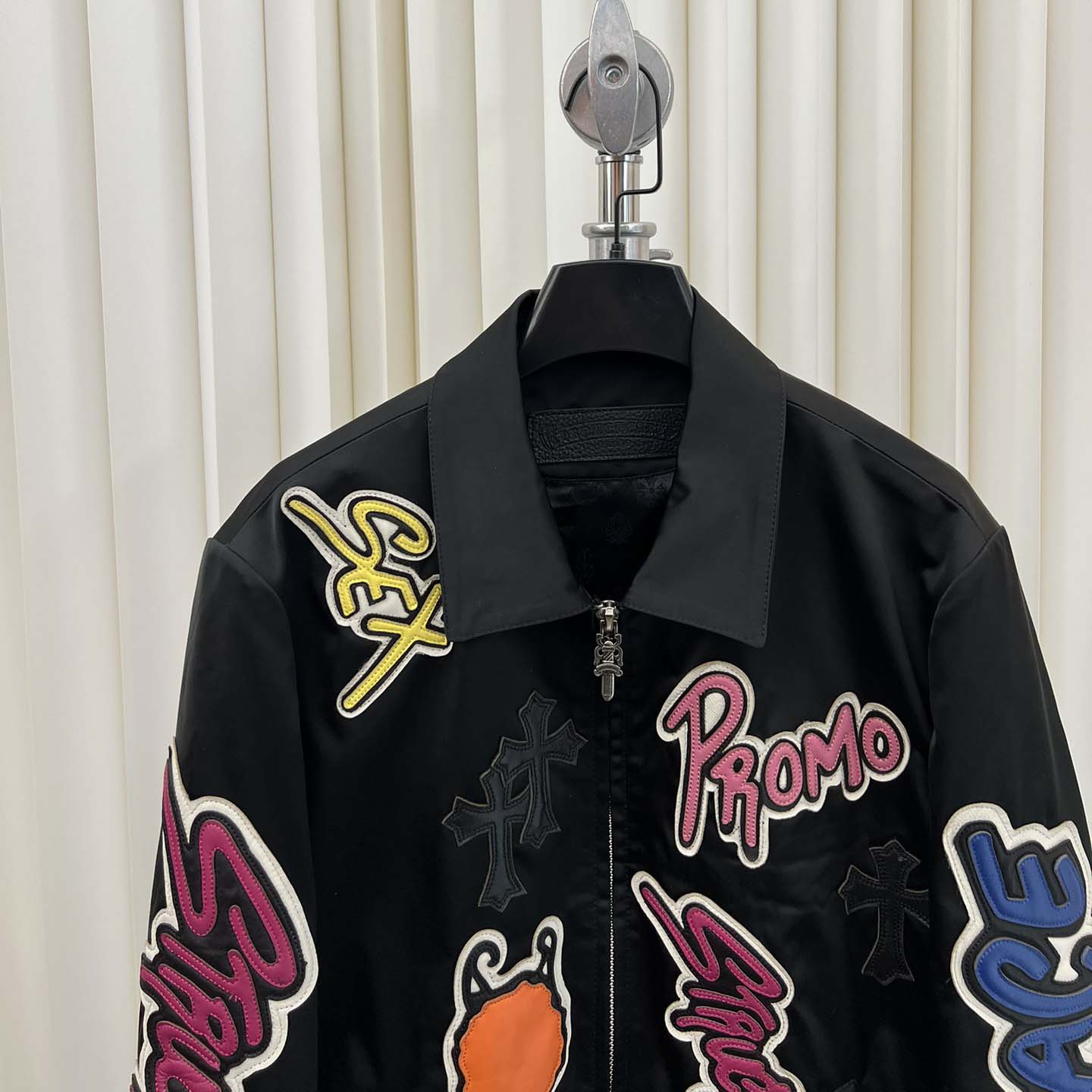 Chrome Hearts Matty Boy Cross patch Zip Up Jacket  - DesignerGu