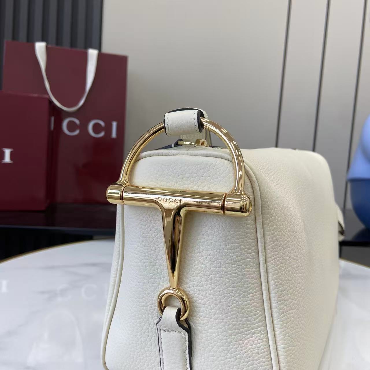 Gucci Half Horsebit Medium Shoulder Bag - DesignerGu