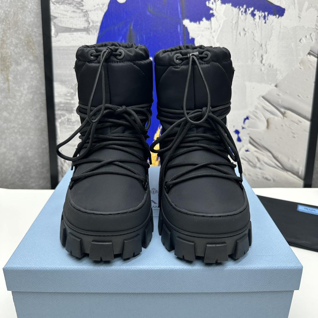Prada Nylon Gabardine Après-ski Boots - DesignerGu