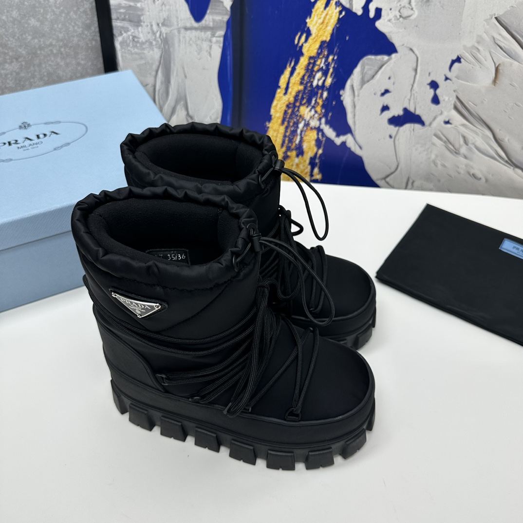Prada Nylon Gabardine Après-ski Boots - DesignerGu