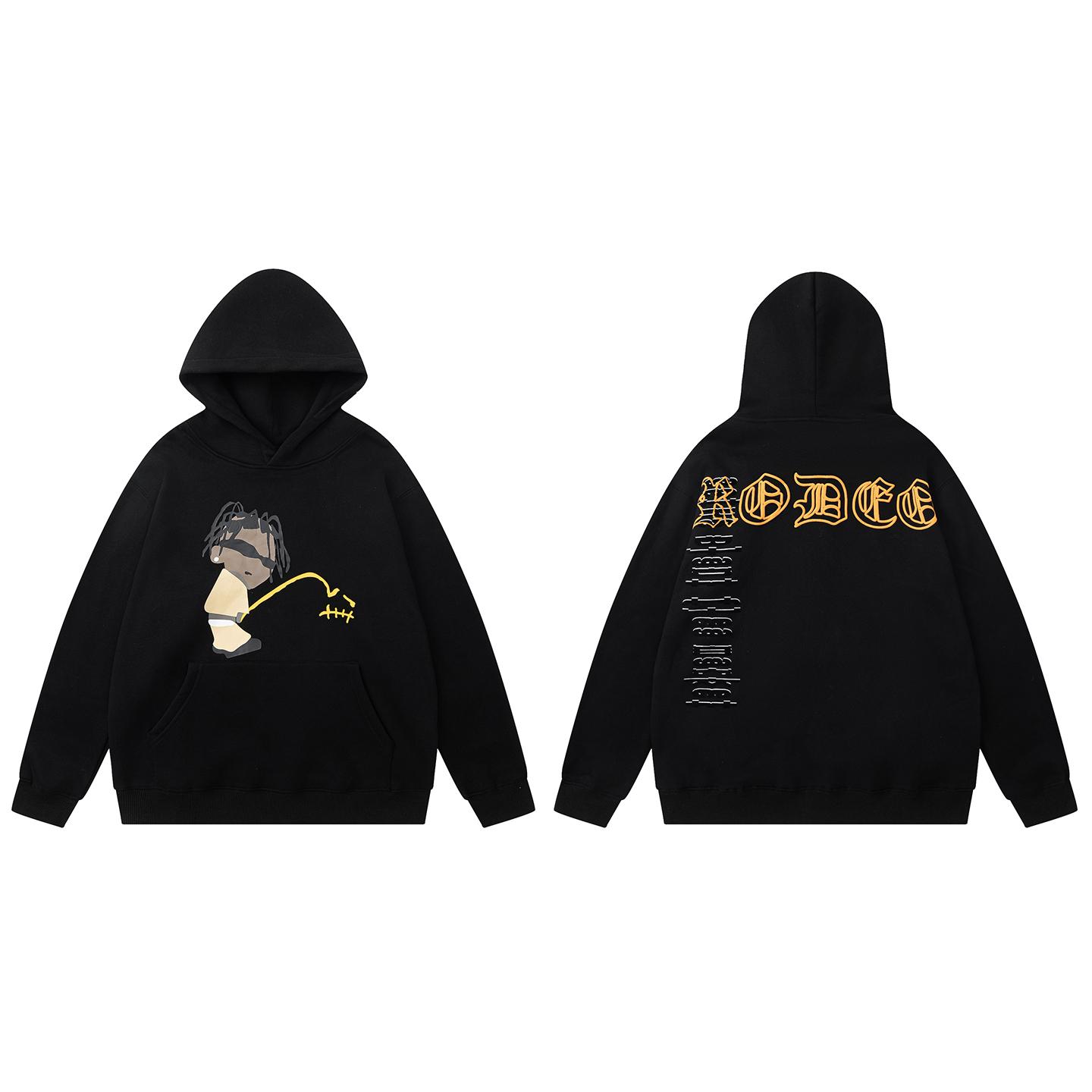 Travis Scott Cactus Jack x CPFM Rodeo Track 8 Hoodie In Black - DesignerGu