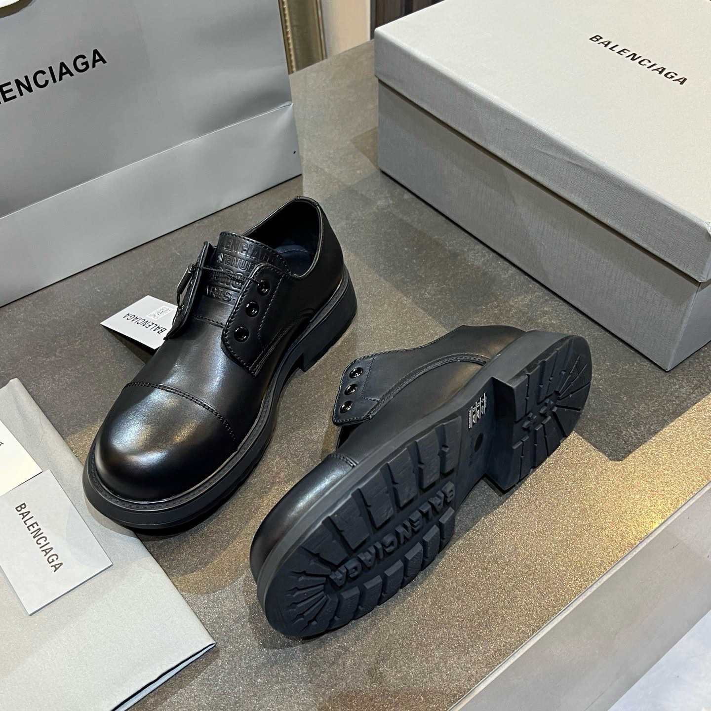 Balenciaga Truck Derby in black soft bullskin - DesignerGu