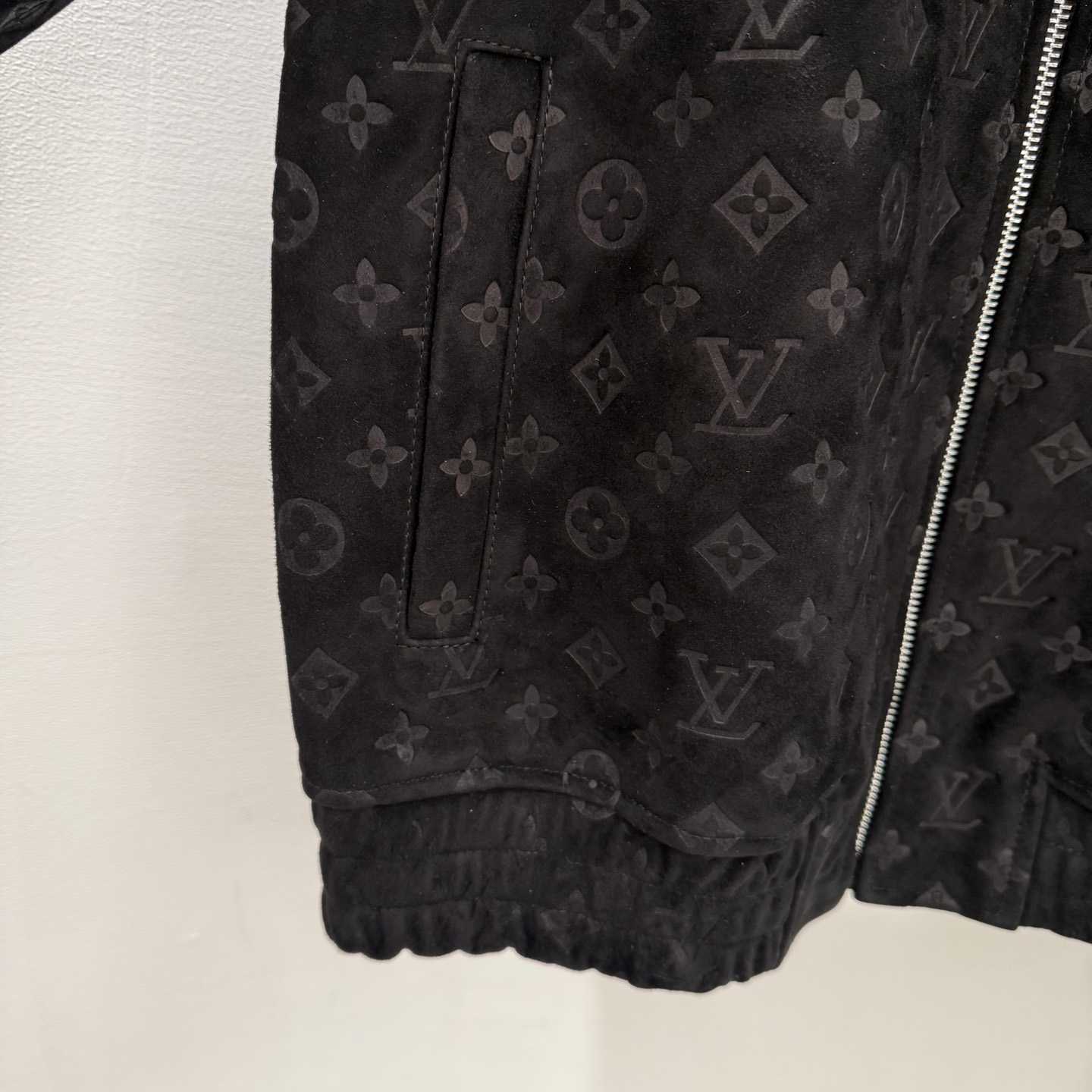 Louis Vuitton Monogram Debossed Suede Tracksuit Jacket   - DesignerGu