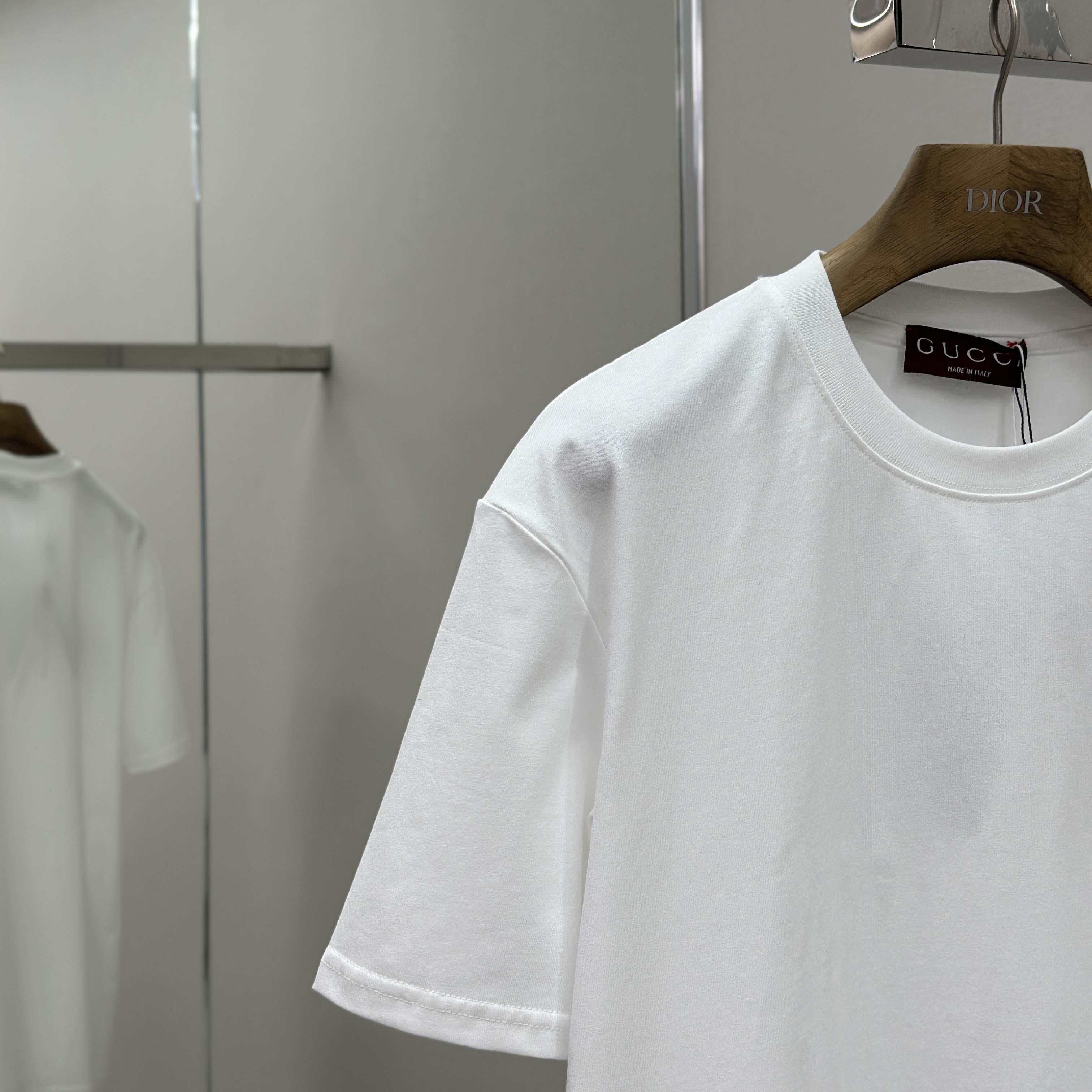 Gucci Cotton Jersey T-shirt With Embroidery - DesignerGu