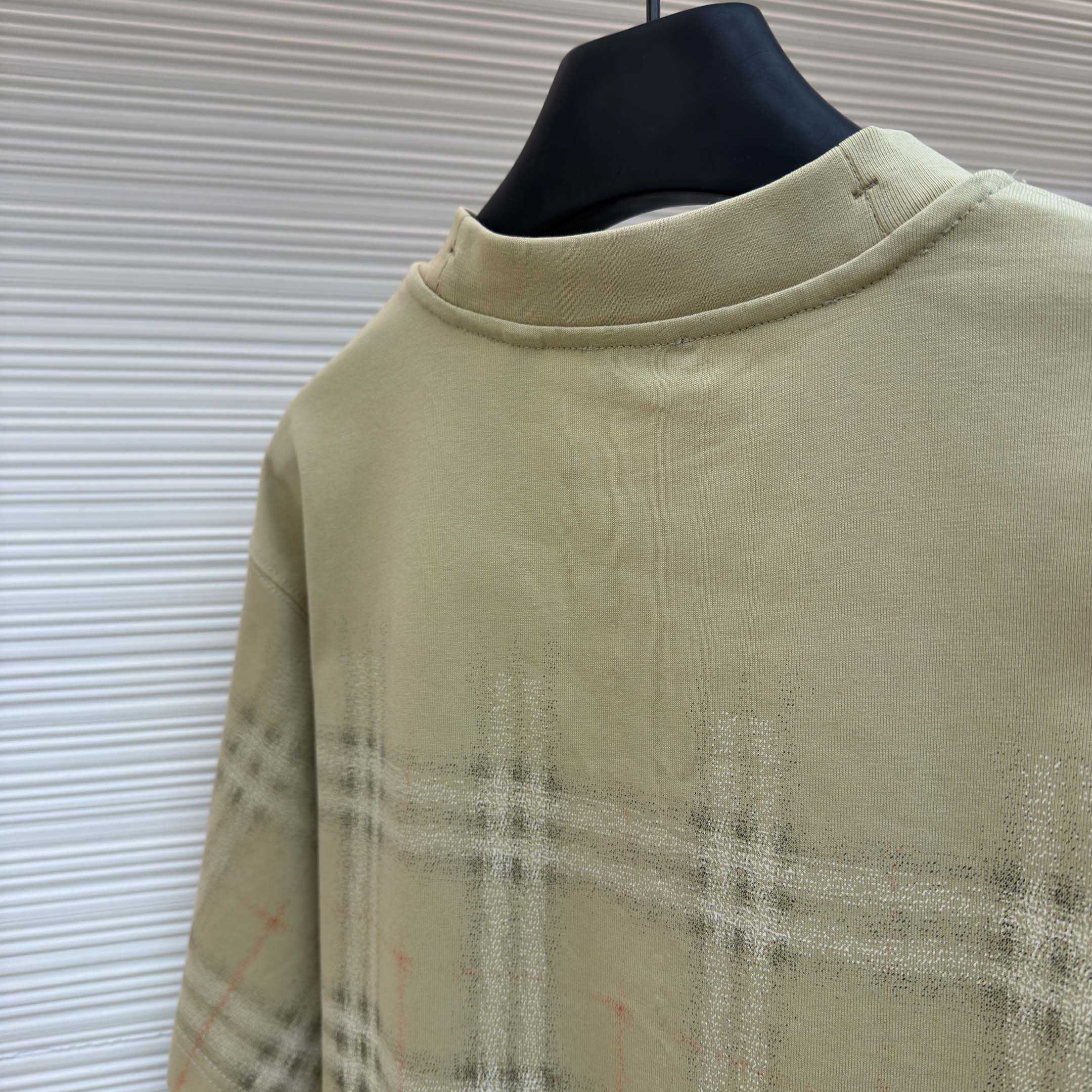 Burberry Gradient Check Cotton T-shirt - DesignerGu