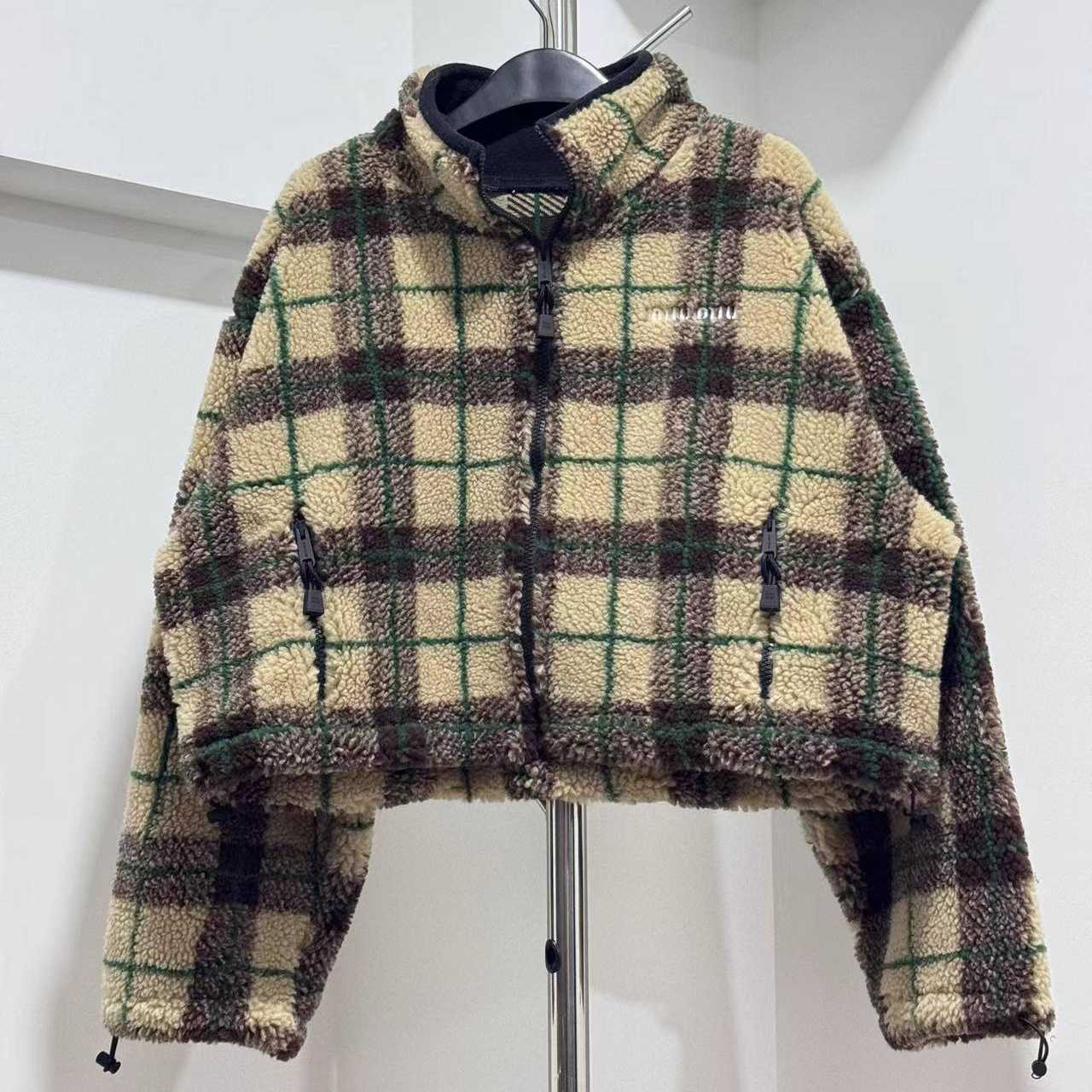 Gucci Checked Teddy Jacket With Zipper - DesignerGu