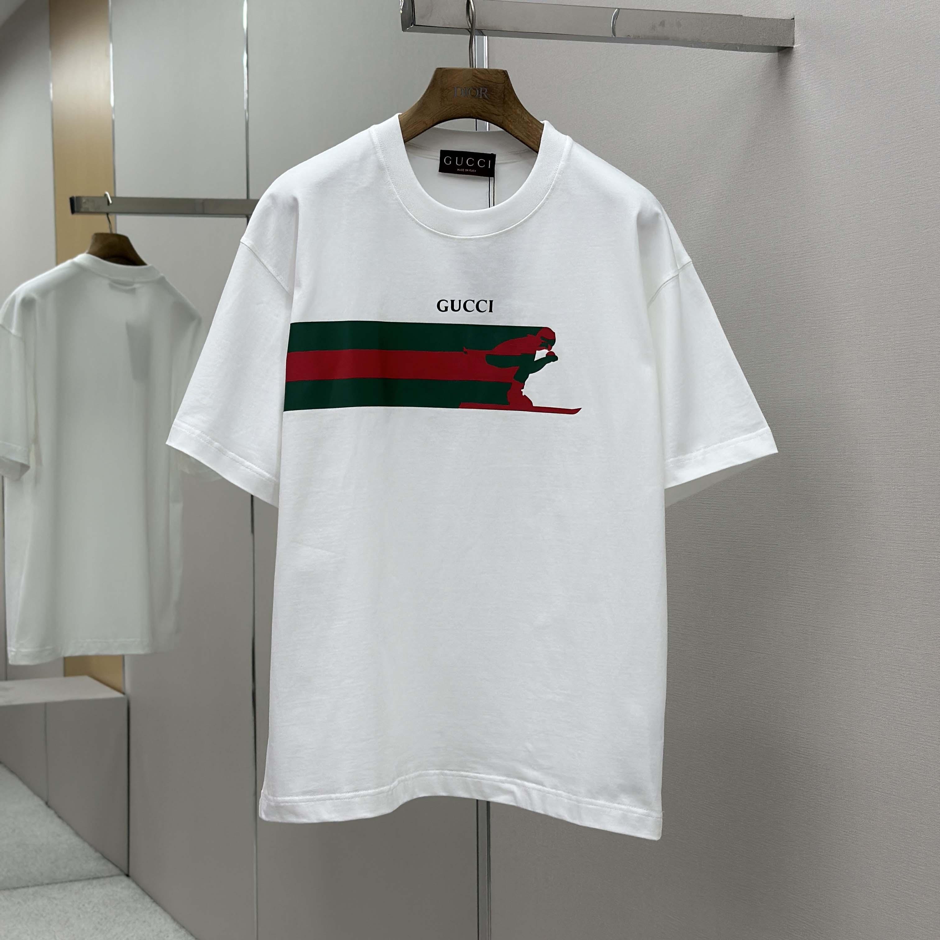 Gucci Cotton Jersey T-shirt With Print - DesignerGu