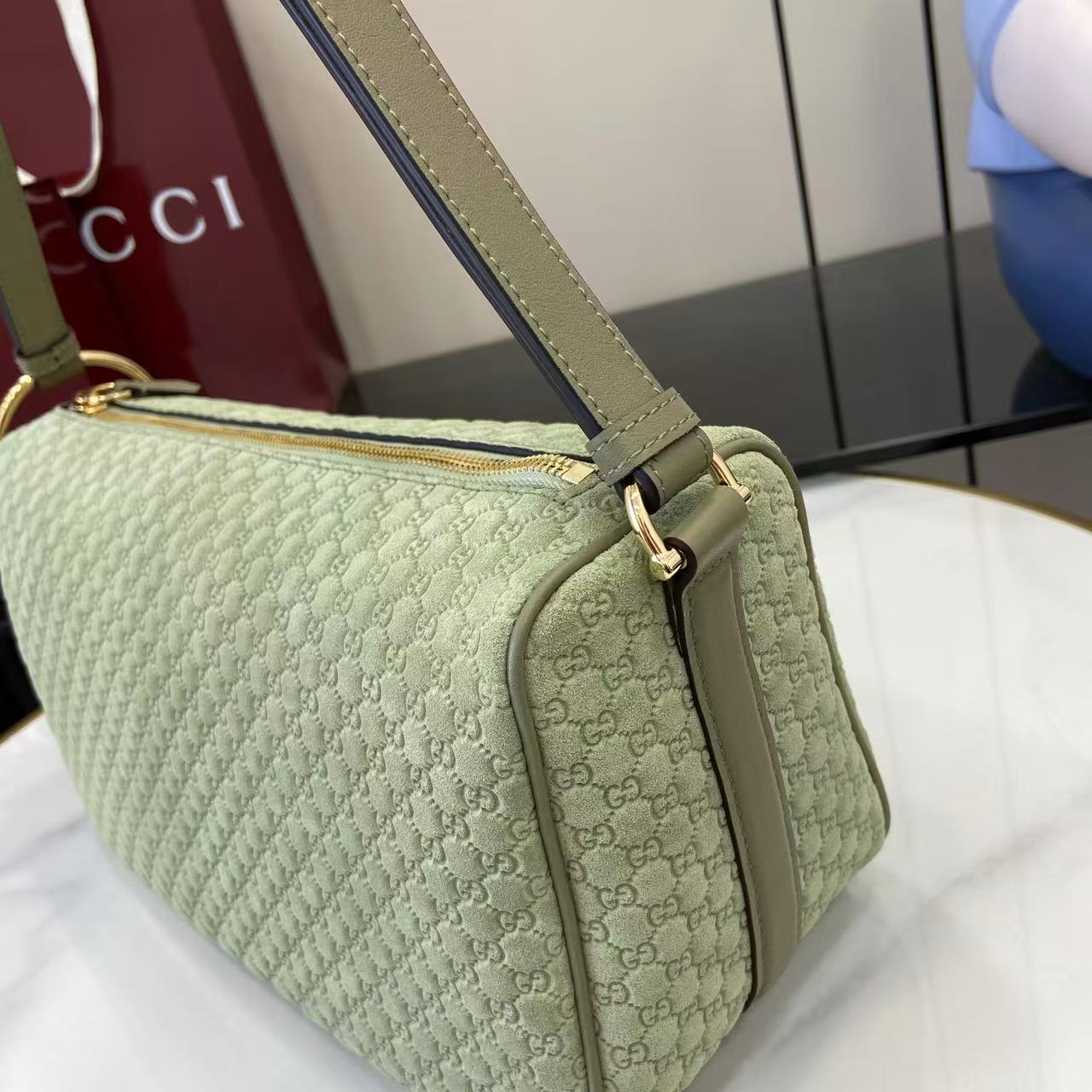Gucci Half Horsebit Medium Shoulder Bag - DesignerGu