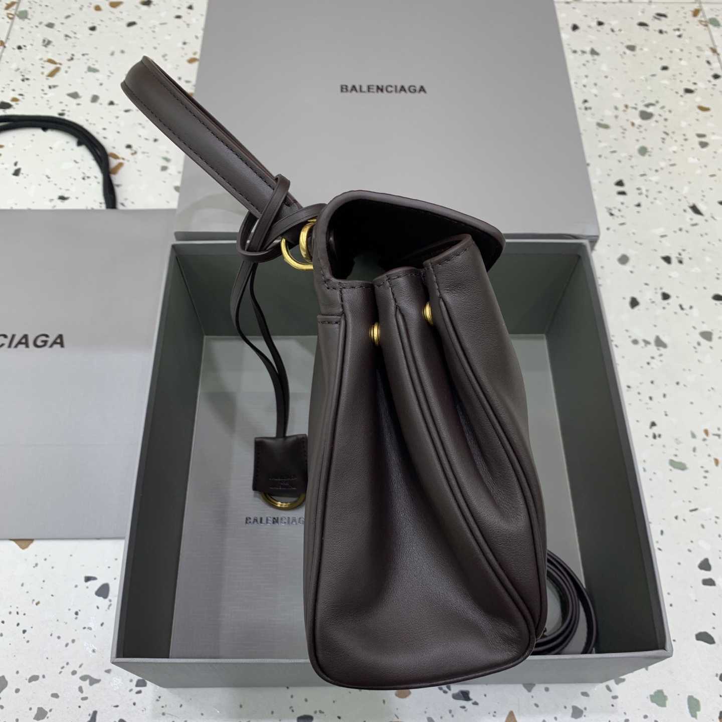 Balenciaga Rodeo Handbag Small In Espresso - DesignerGu