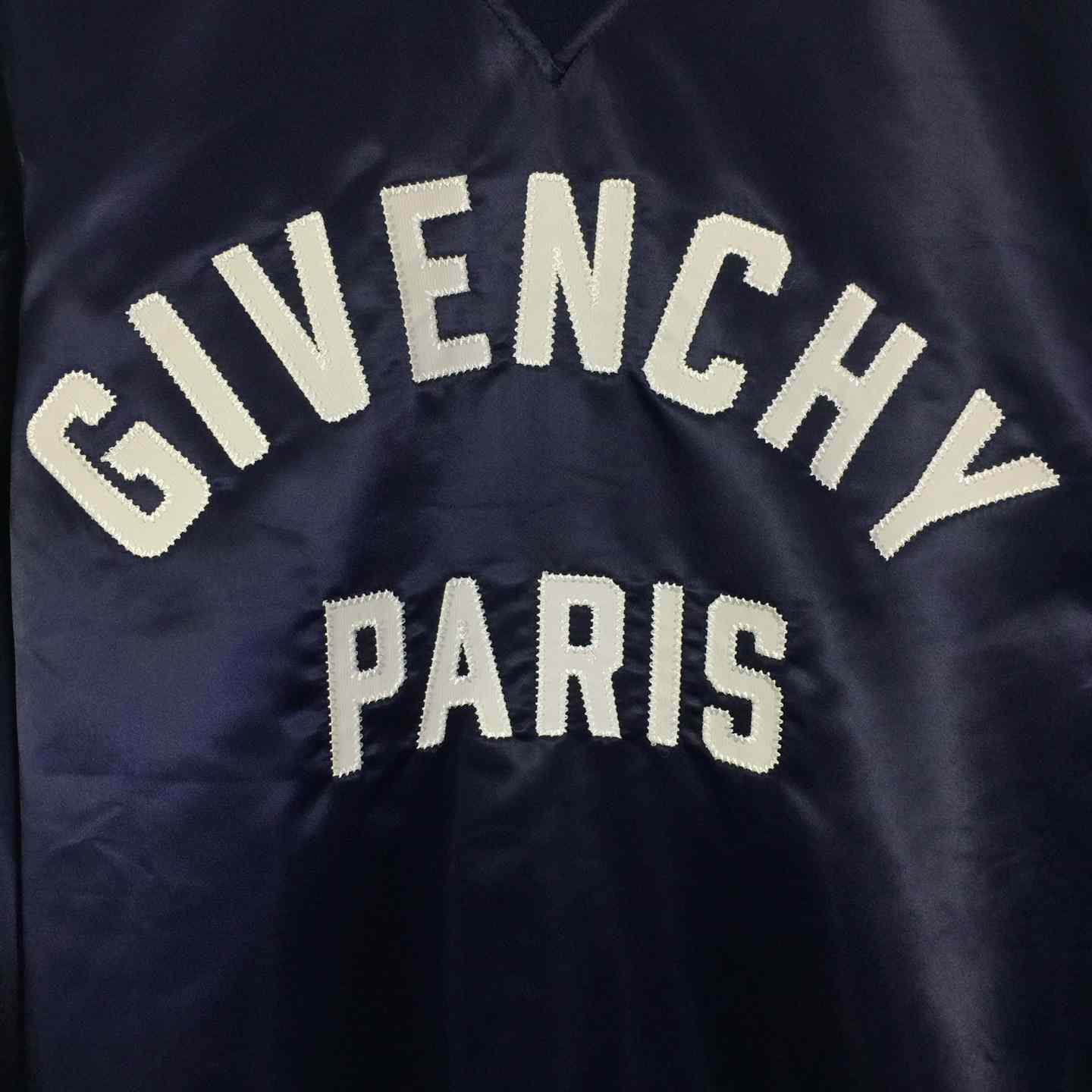 Givenchy Sweatshirt In Satin With GIVENCHY Paris Embroidery - DesignerGu