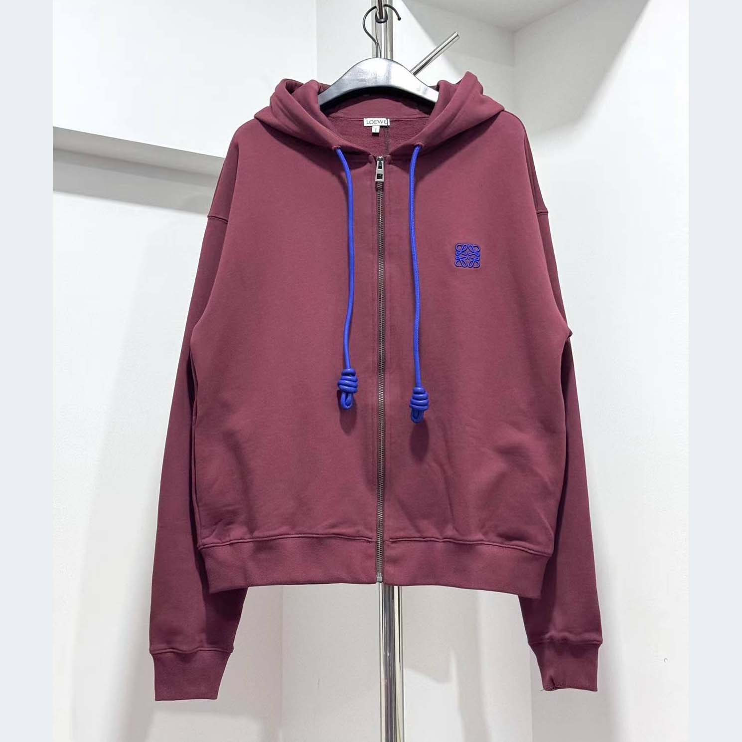 Loewe Zip-up Hoodie In Cotton - DesignerGu