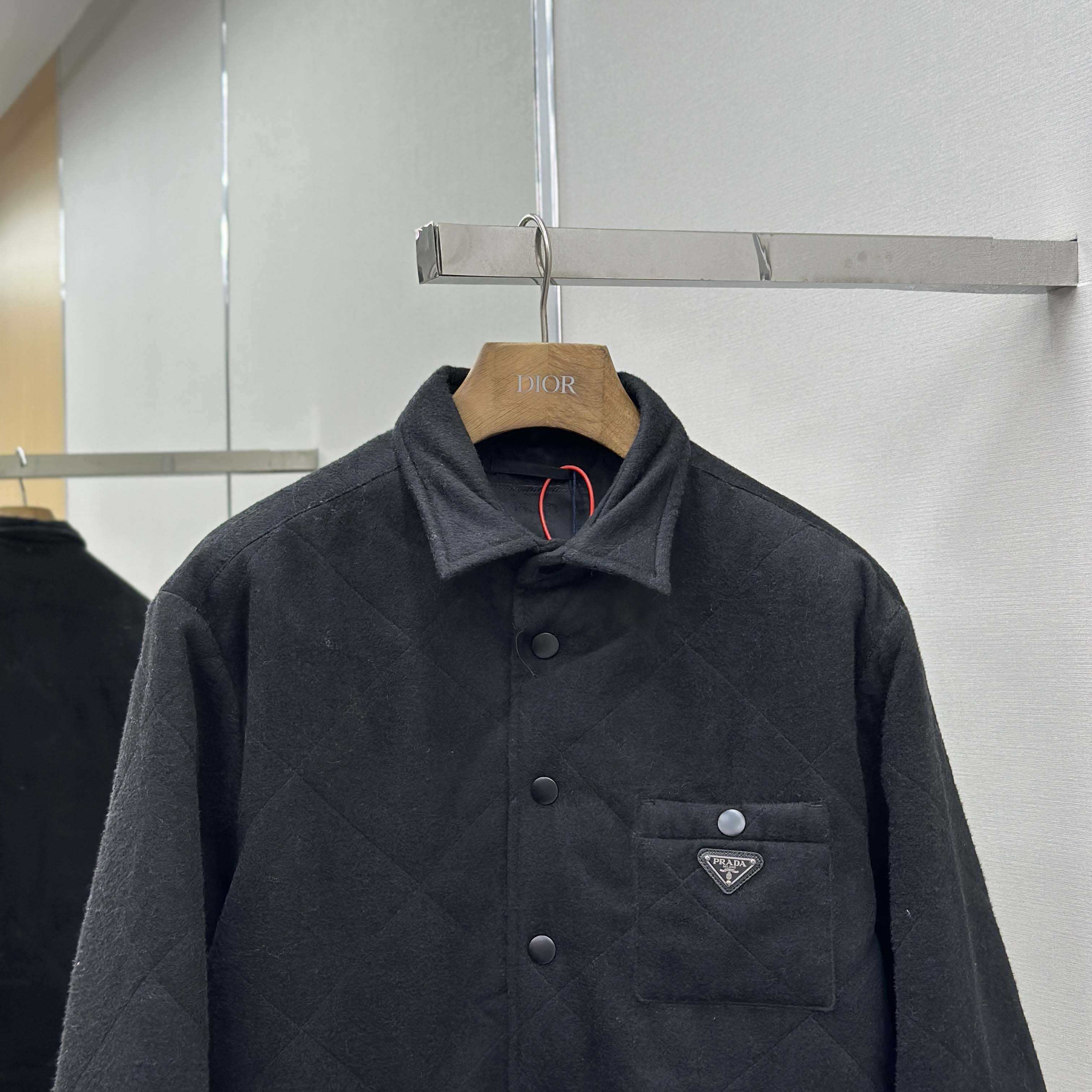 Prada Quilted Cashmere Shirt - DesignerGu