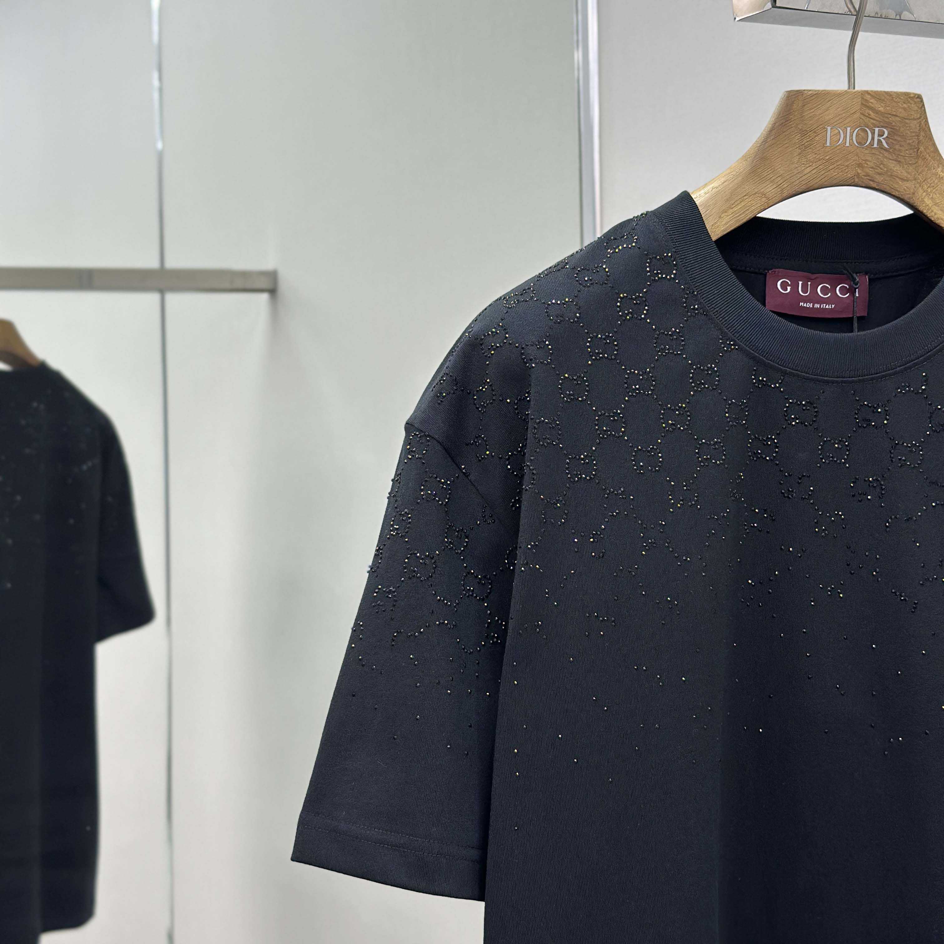 Gucci Cotton jersey T-shirt With Crystals - DesignerGu
