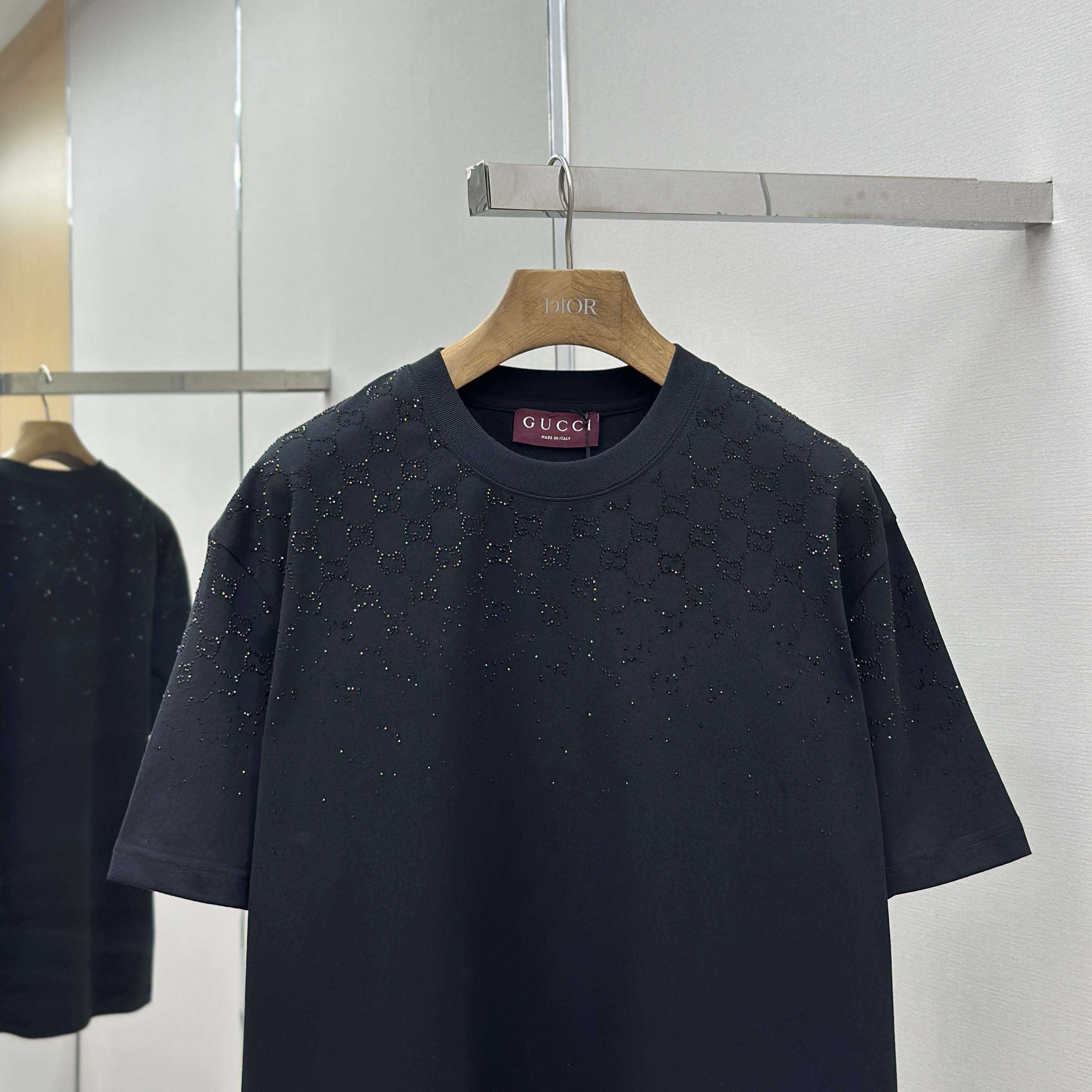 Gucci Cotton jersey T-shirt With Crystals - DesignerGu