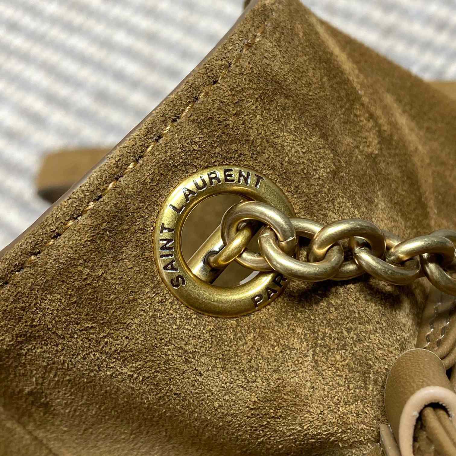 Saint Laurent Jamie Shoulder Pouch In Suede - DesignerGu