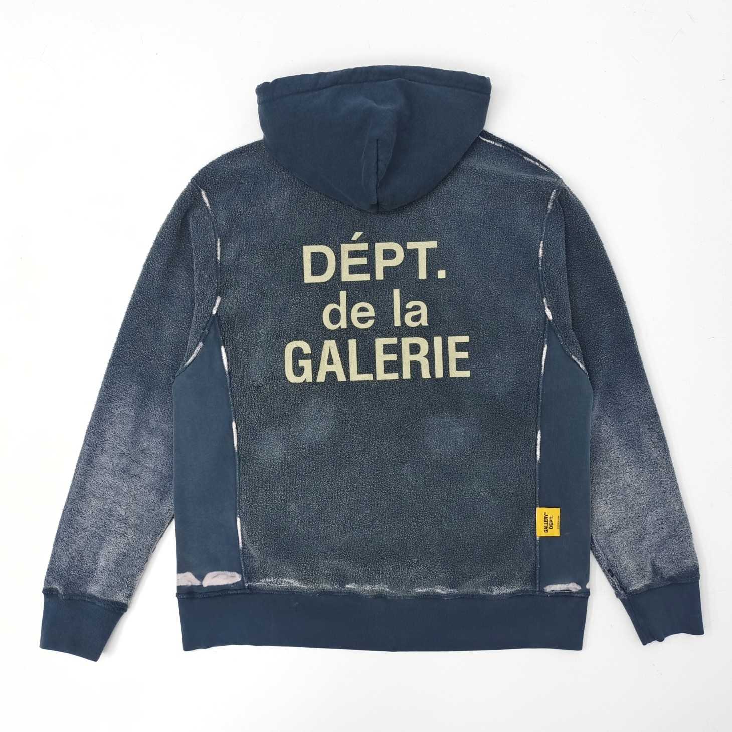 Gallery Dept. Reversible French Logo Hoodie Navy Men's - US - DesignerGu