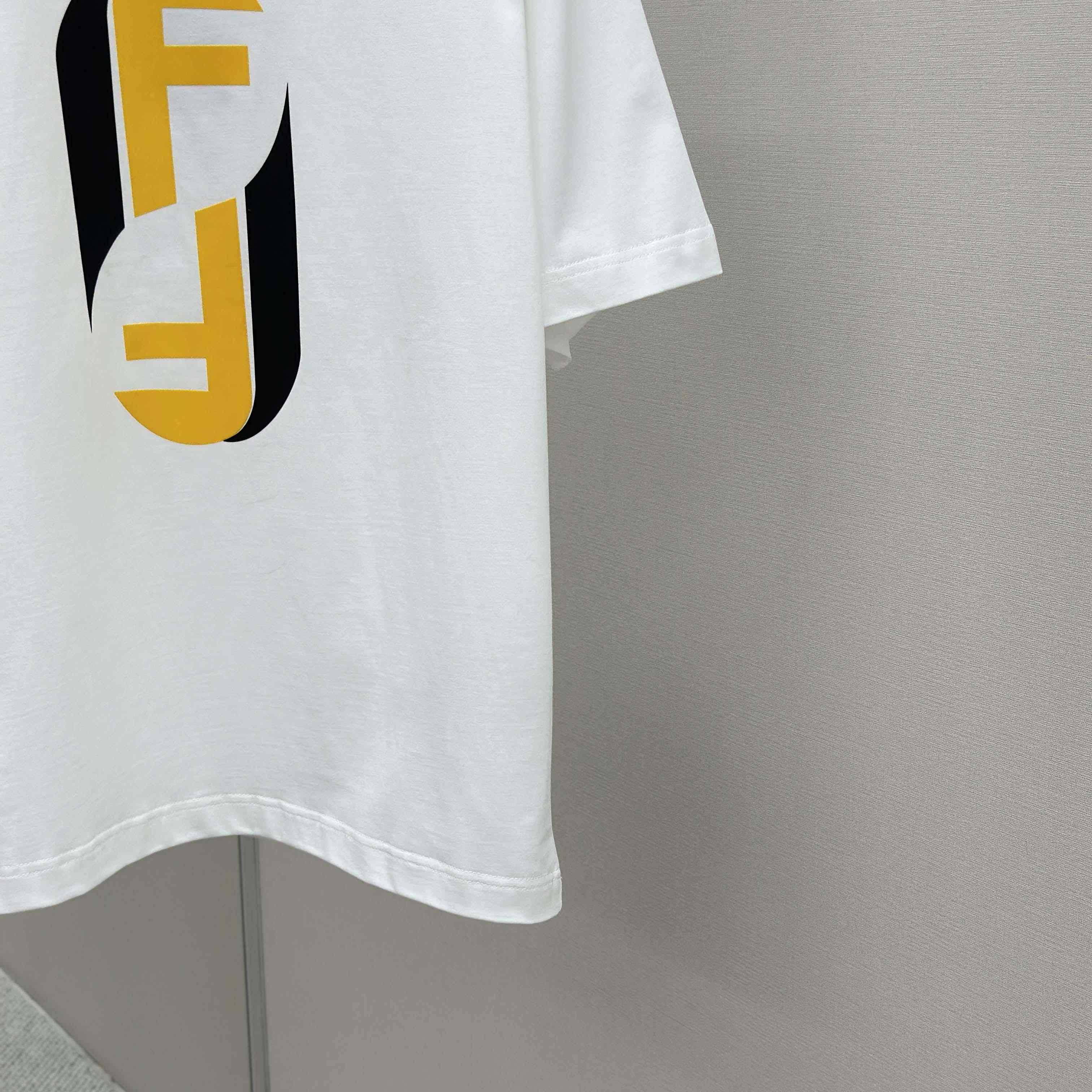 Fendi White Cotton T-shirt - DesignerGu