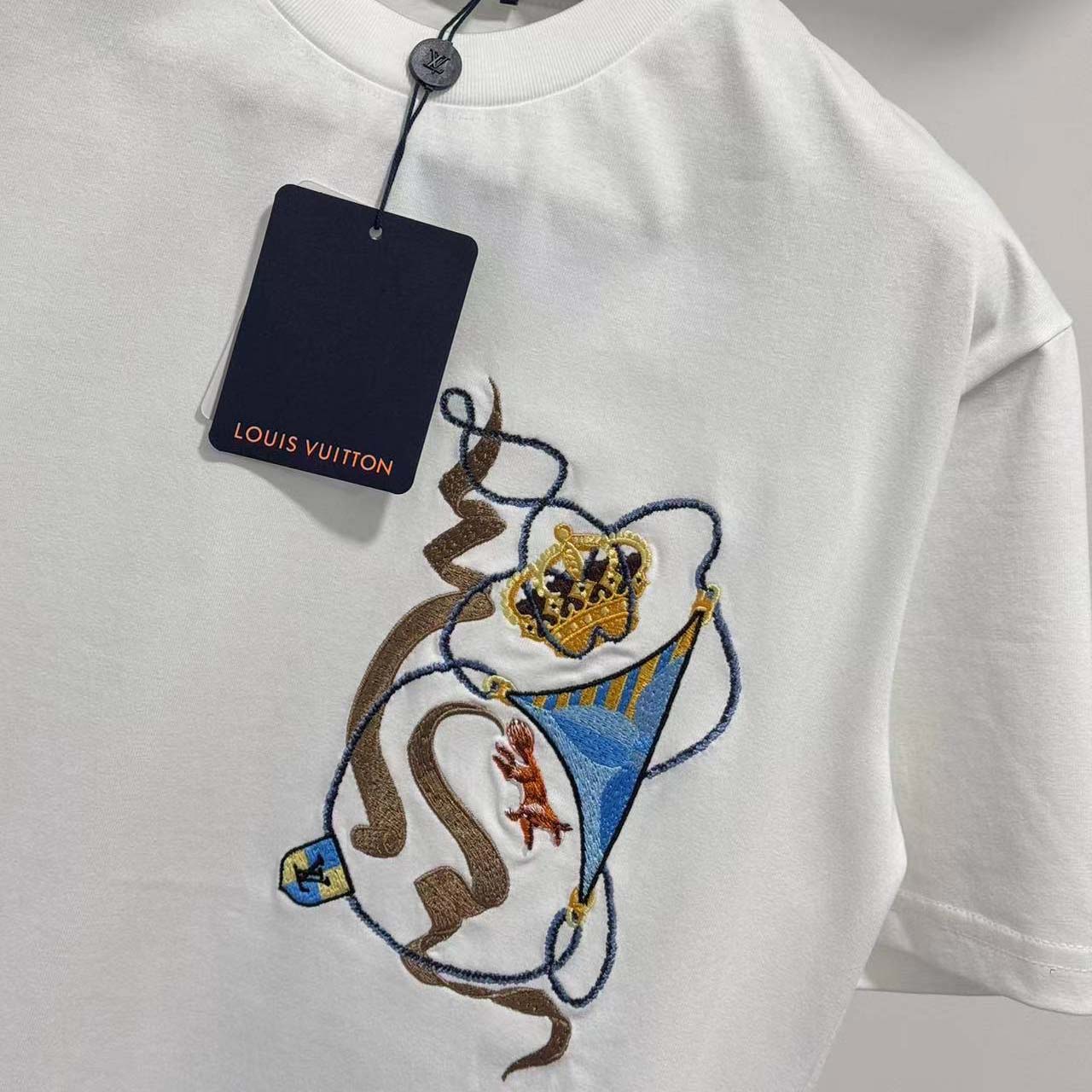 Louis Vuitton Embroidered T-Shirt  - DesignerGu