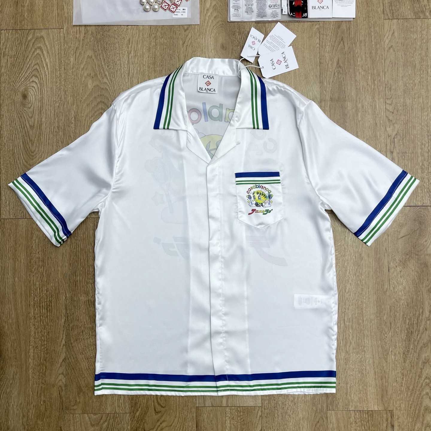 Casablanca Cuban Collar Short Sleeve Shirt  CA3567 - DesignerGu